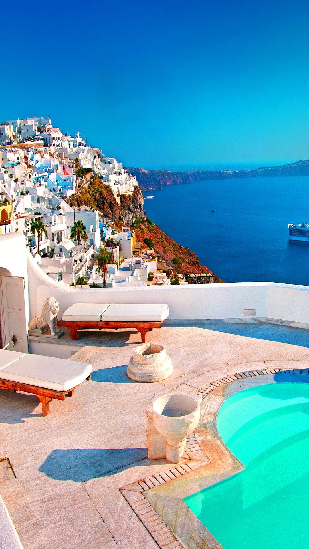 Santorini Iphone Wallpapers