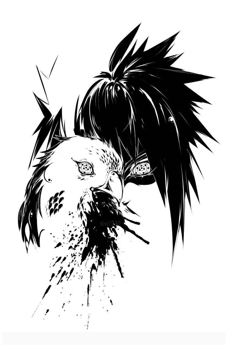 Sasuke Black And White Wallpapers
