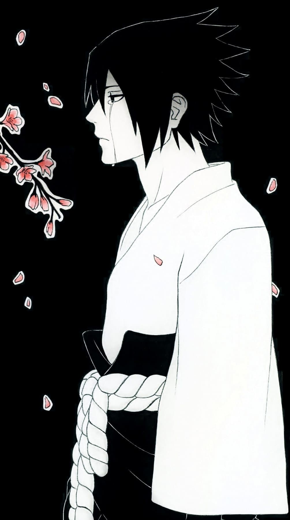 Sasuke Black And White Wallpapers