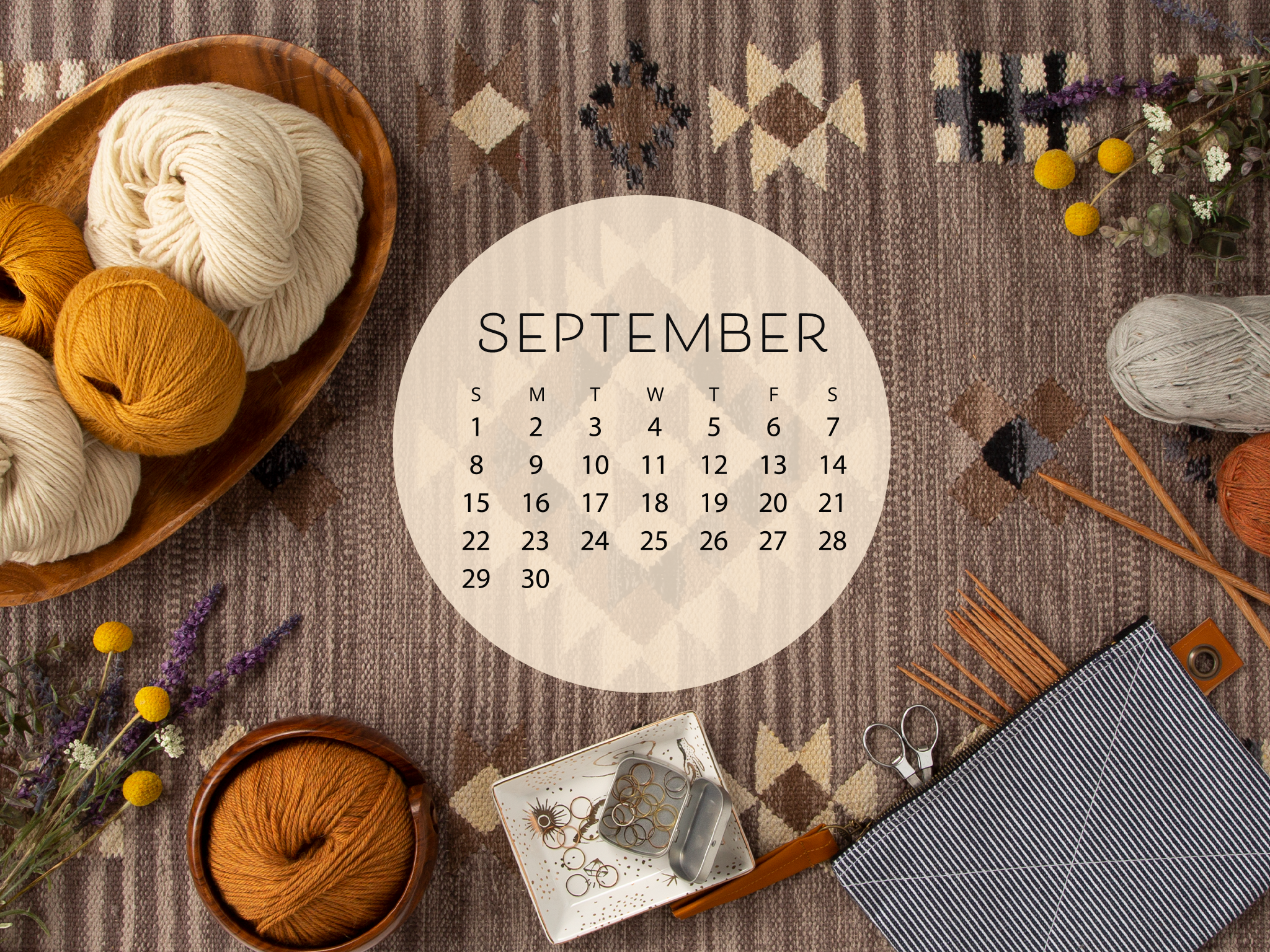 September 2020 Calendar Desktop Wallpapers