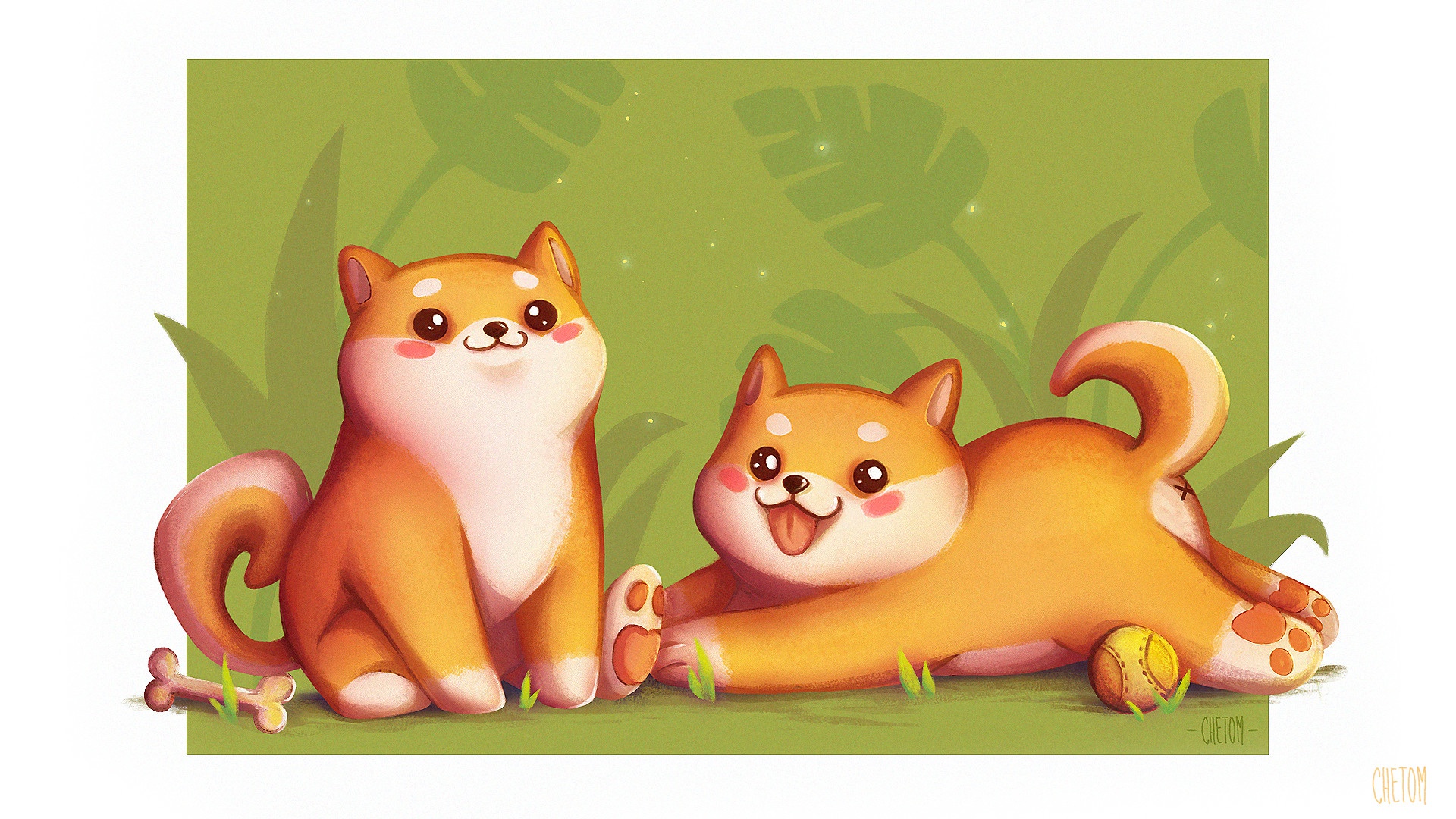 Shiba Inu Cartoon Wallpapers