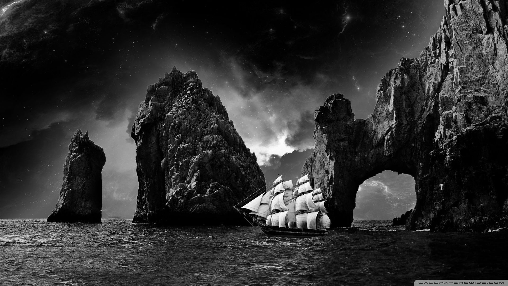 Ship Black And White Wallpapers