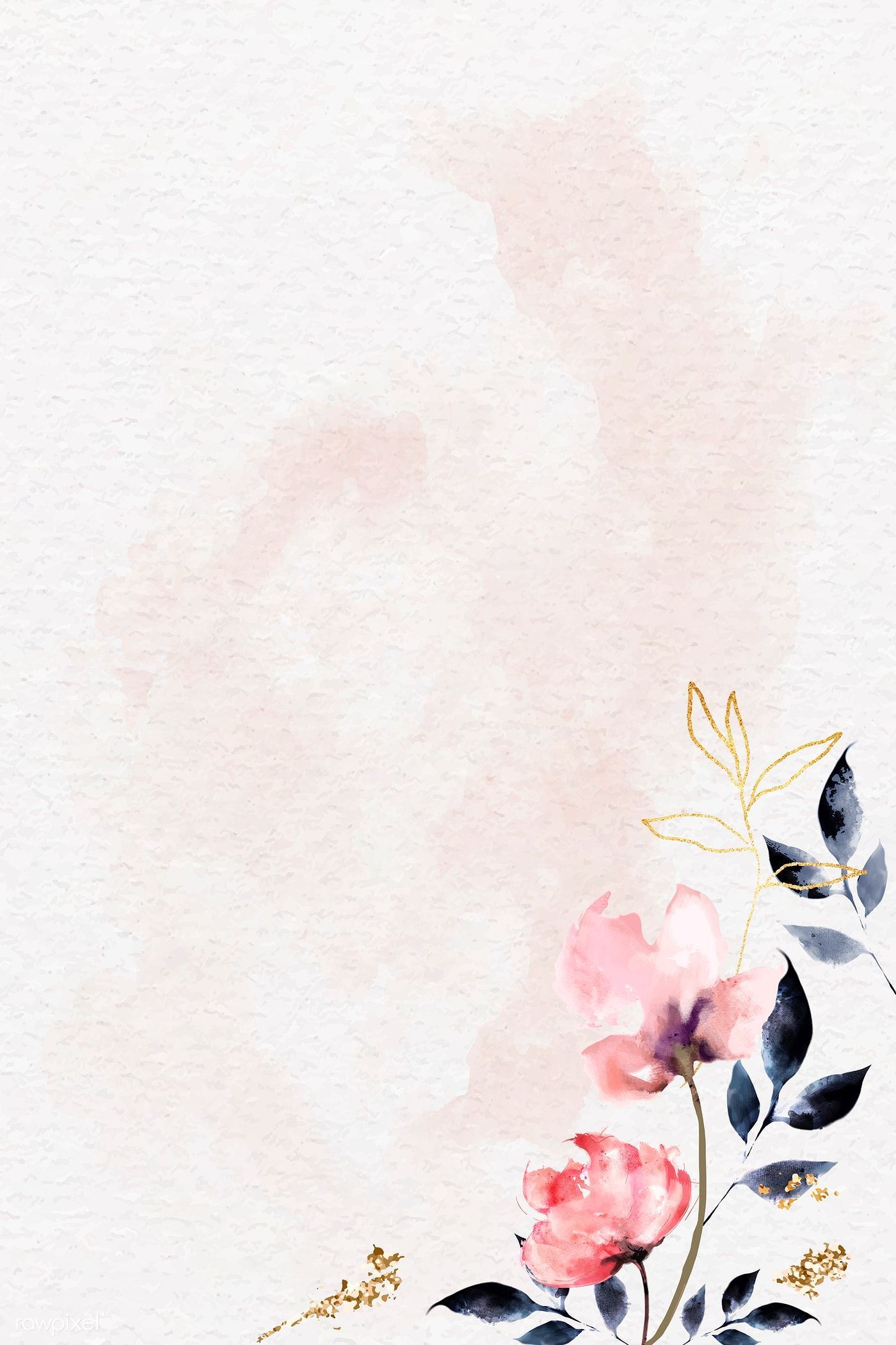 Simple Aesthetic Watercolor Flowers Wallpapers