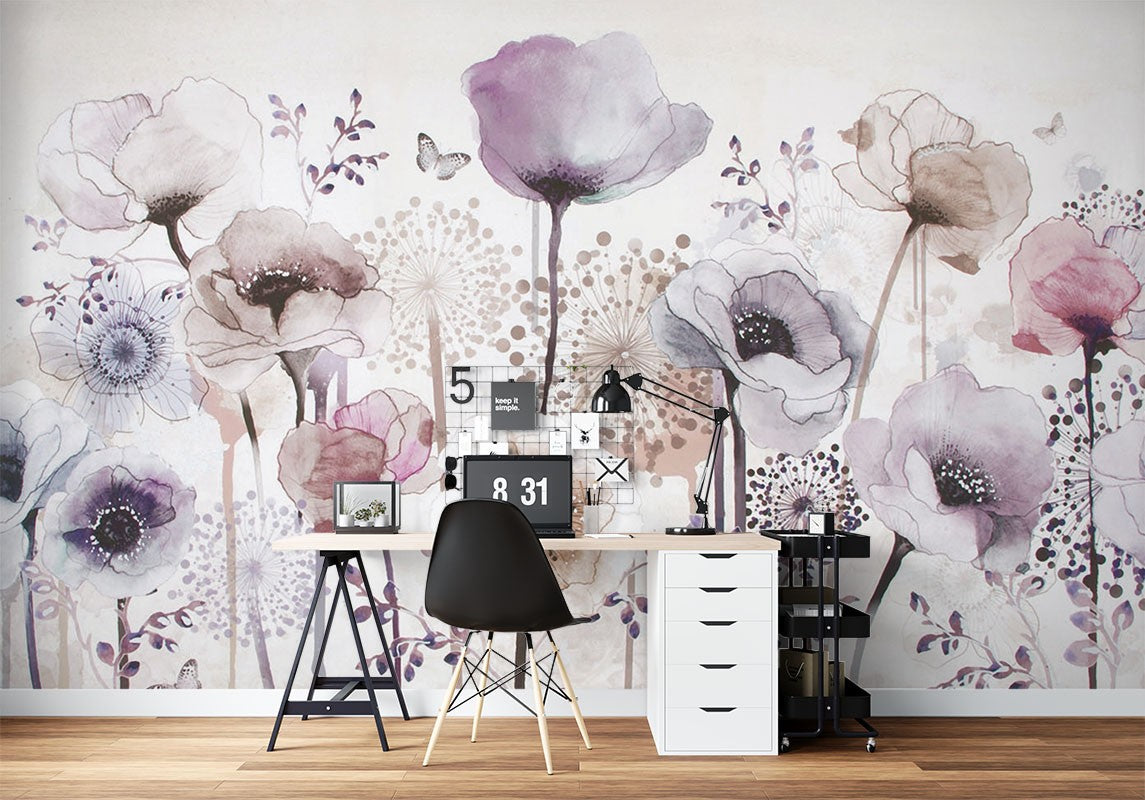 Simple Aesthetic Watercolor Flowers Wallpapers