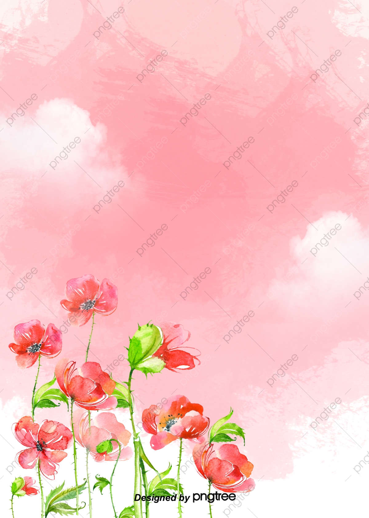 Simple Aesthetic Watercolor Flowers Wallpapers