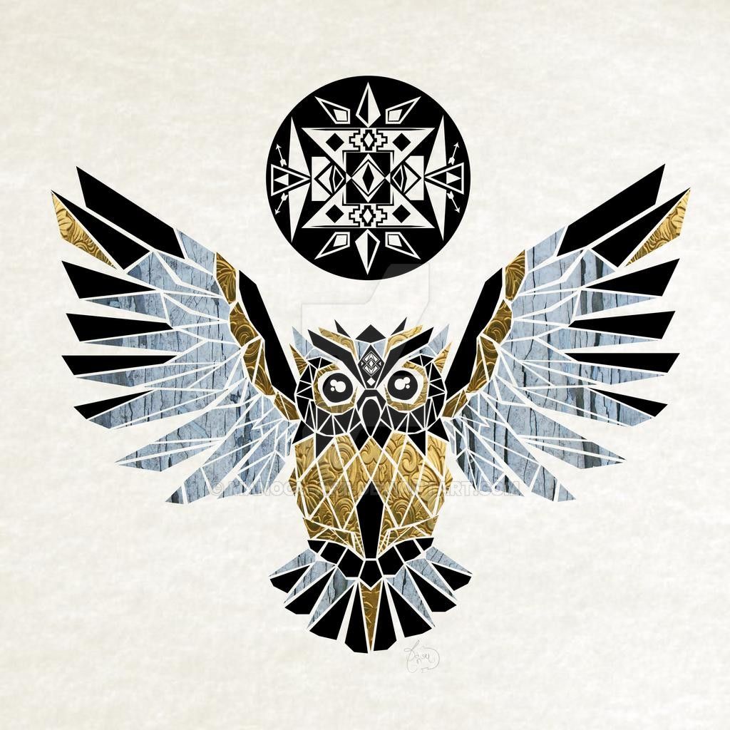 Simple Geometric Owl Wallpapers