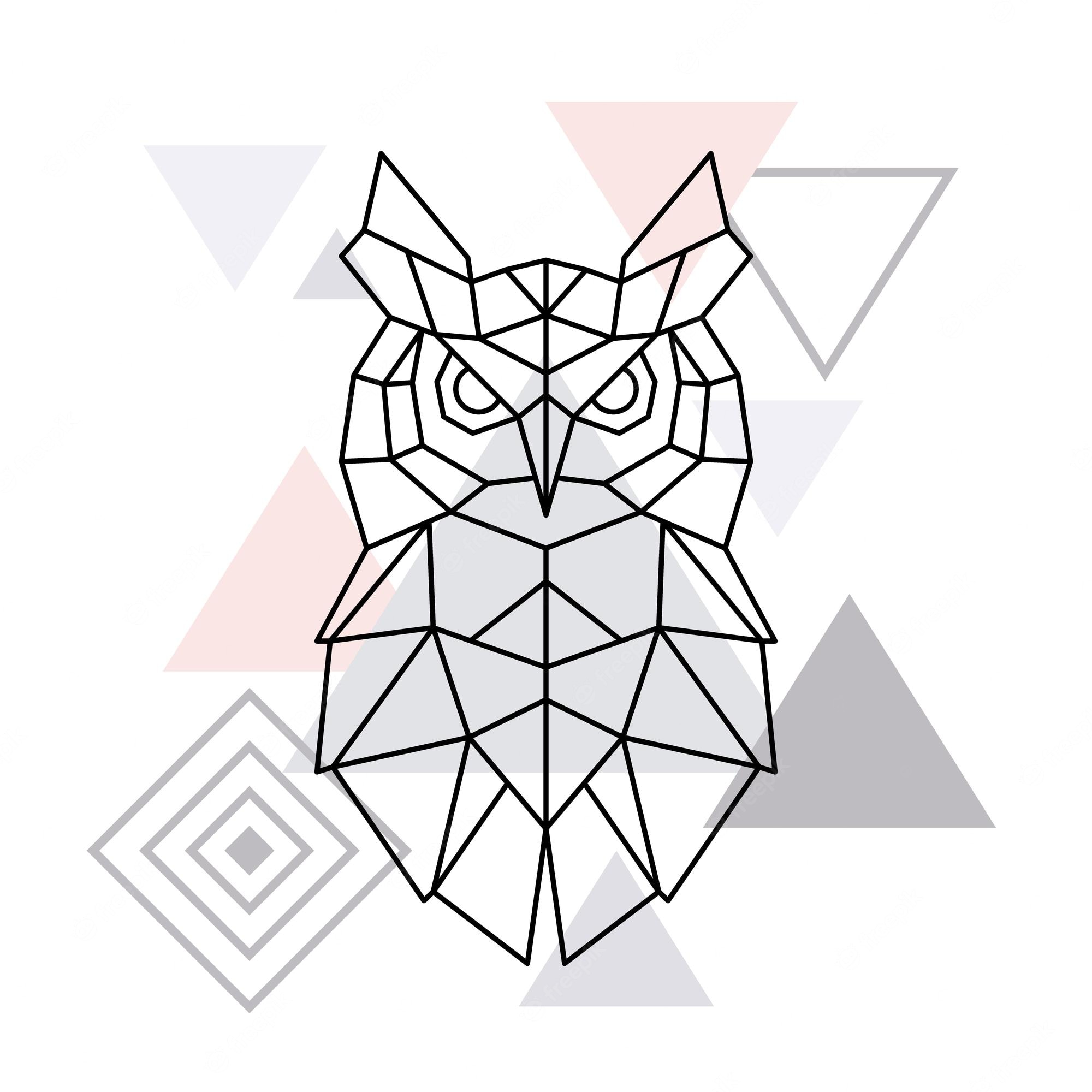 Simple Geometric Owl Wallpapers