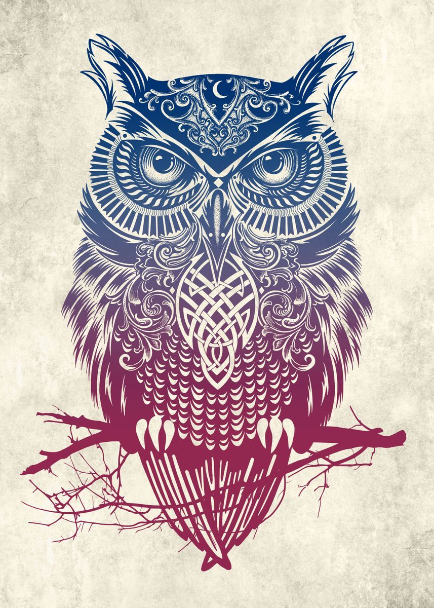 Simple Geometric Owl Wallpapers