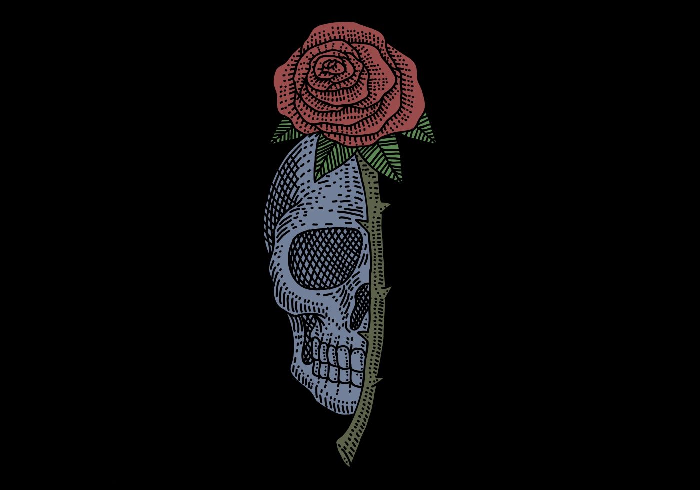 Skull And Roses Wallpapers