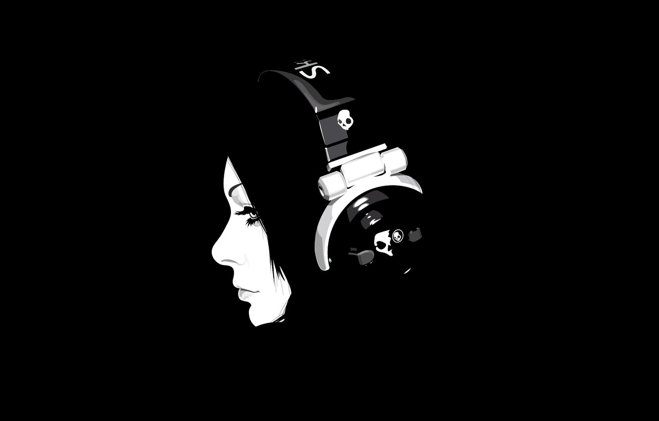 Skull With Headphones Wallpapers