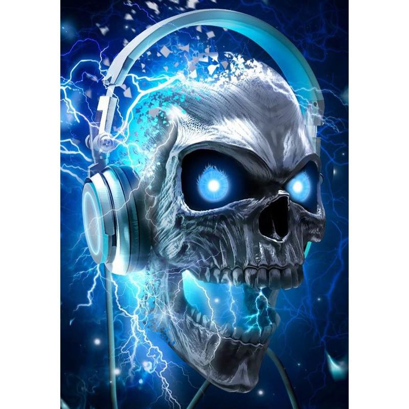 Skull With Headphones Wallpapers