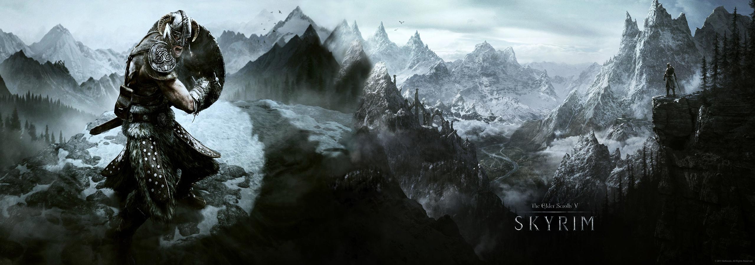 Skyrim Dual Monitor Wallpapers