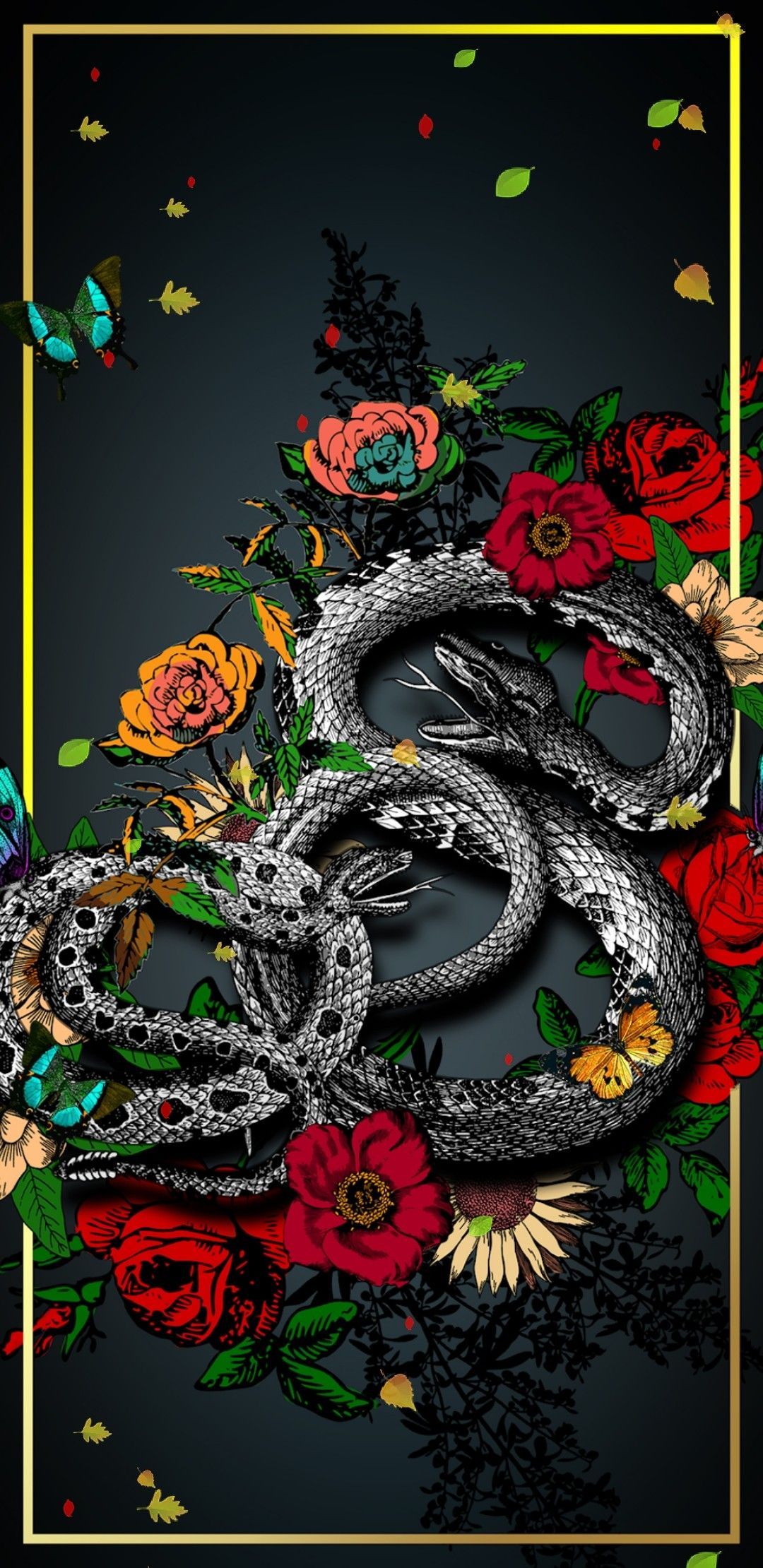 Snake And Rose Wallpapers