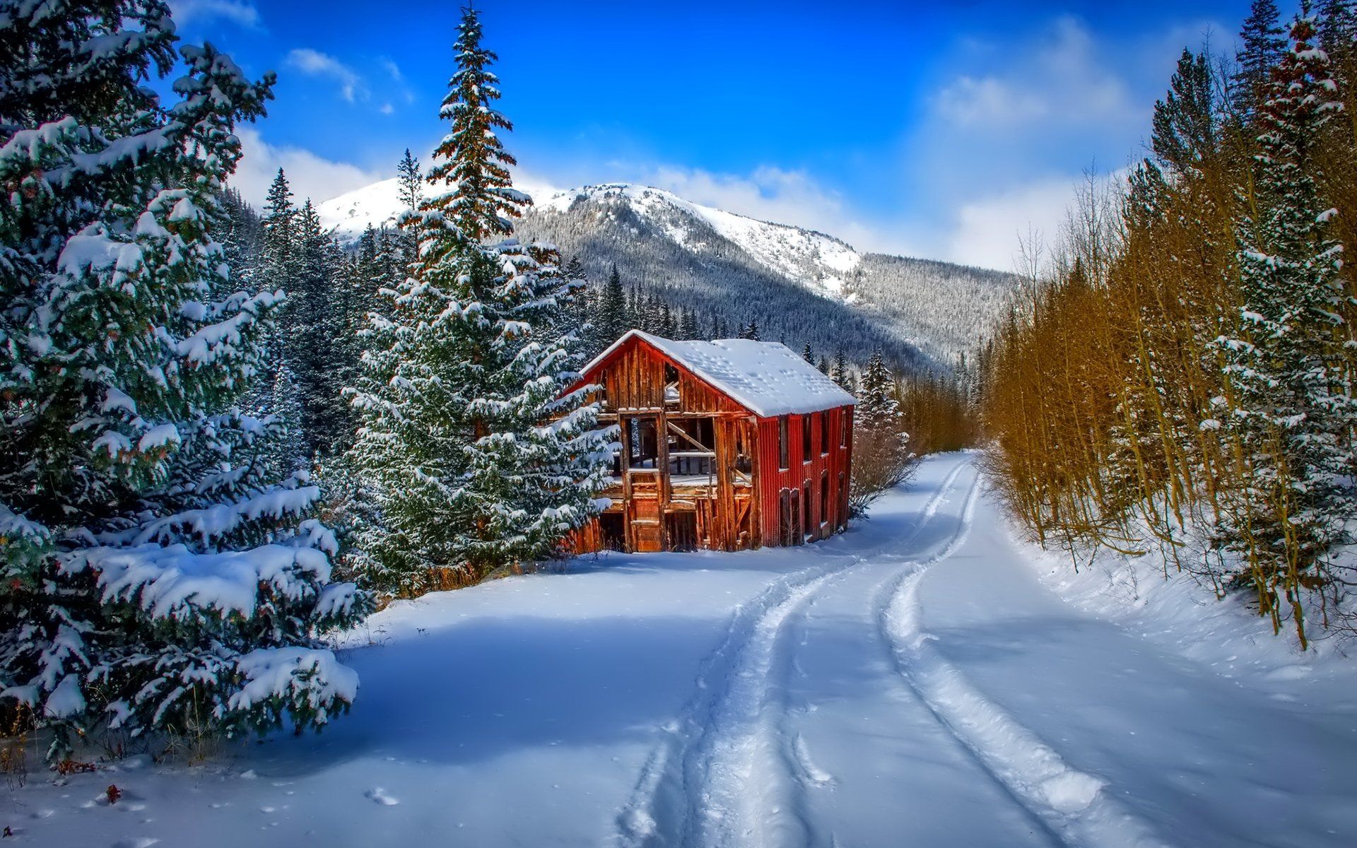 Snow Cabin Wallpapers