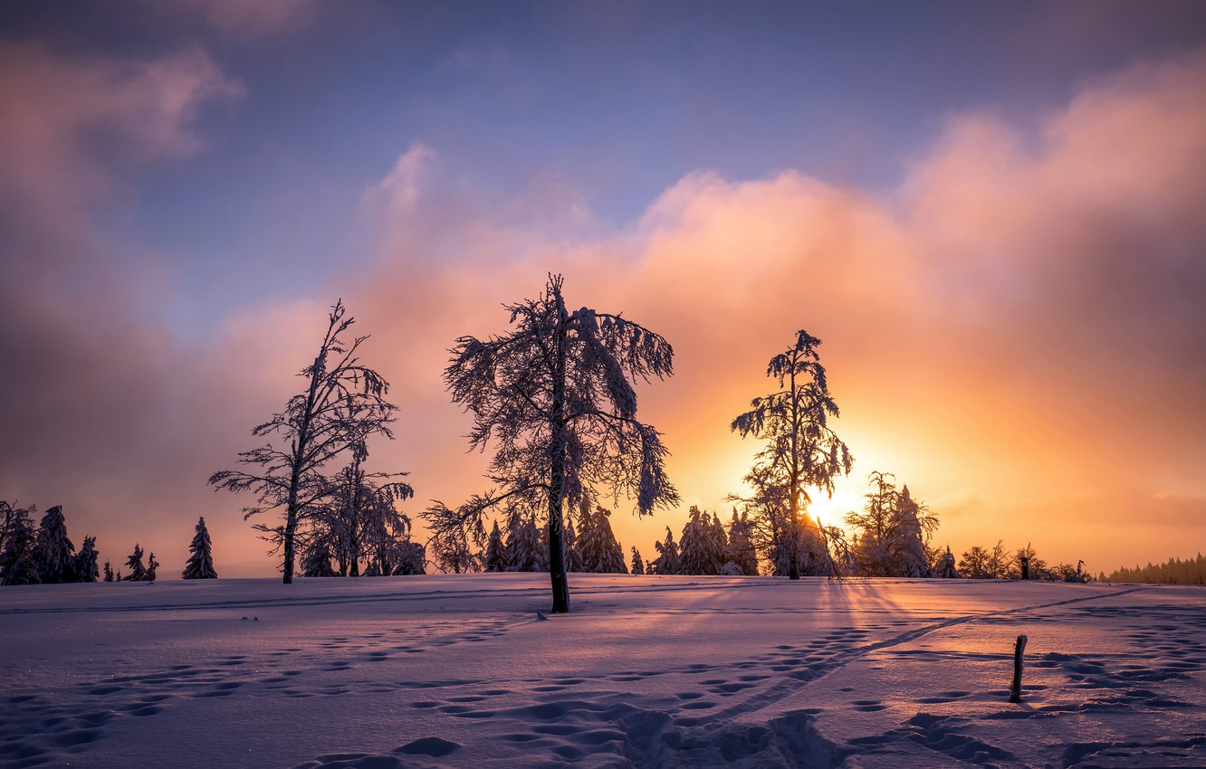 Snow Sunset Wallpapers