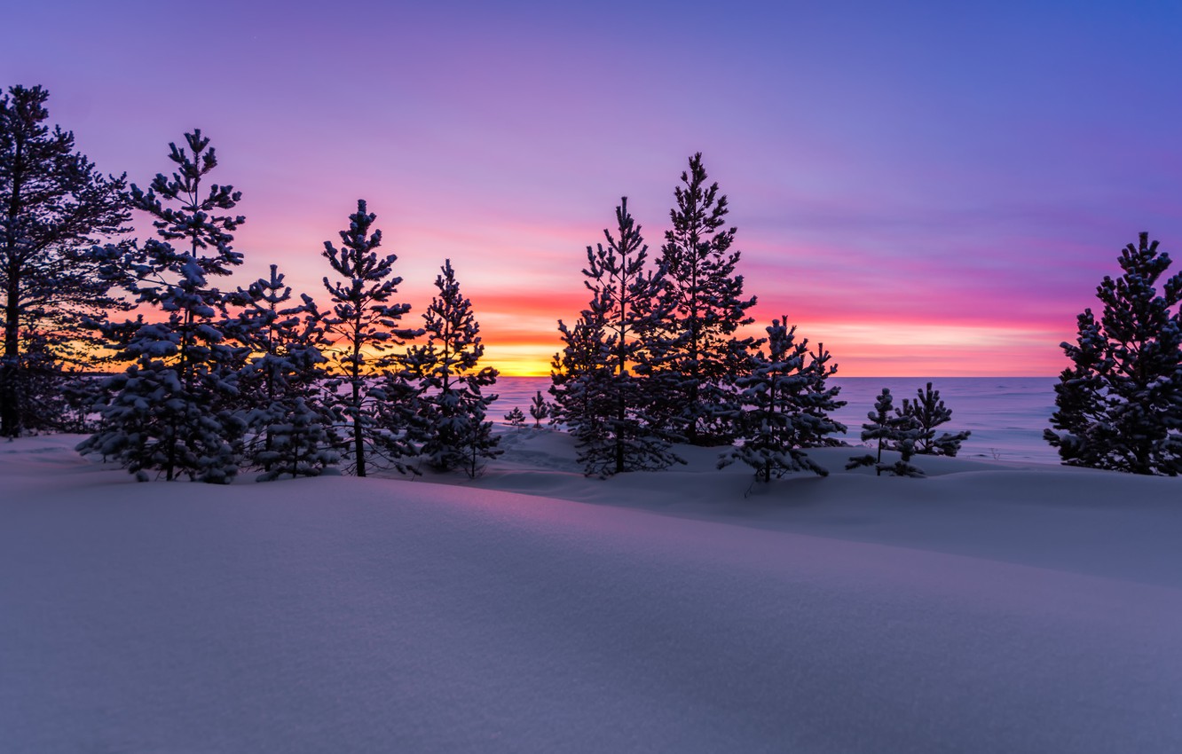 Snow Sunset Wallpapers