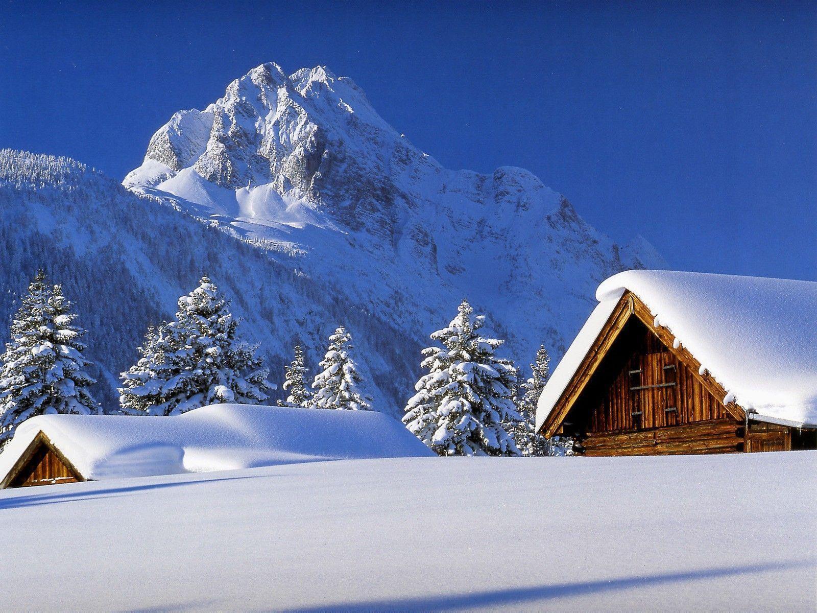 Snowy Cottages Wallpapers