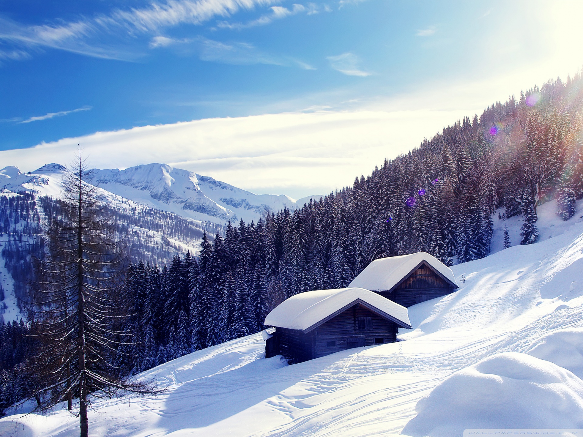 Snowy Cottages Wallpapers