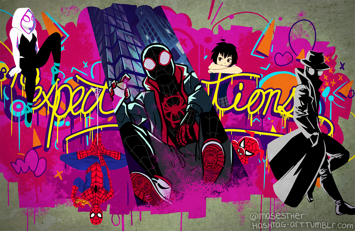 Spider Man Into The Spider Verse Graffiti Wallpapers