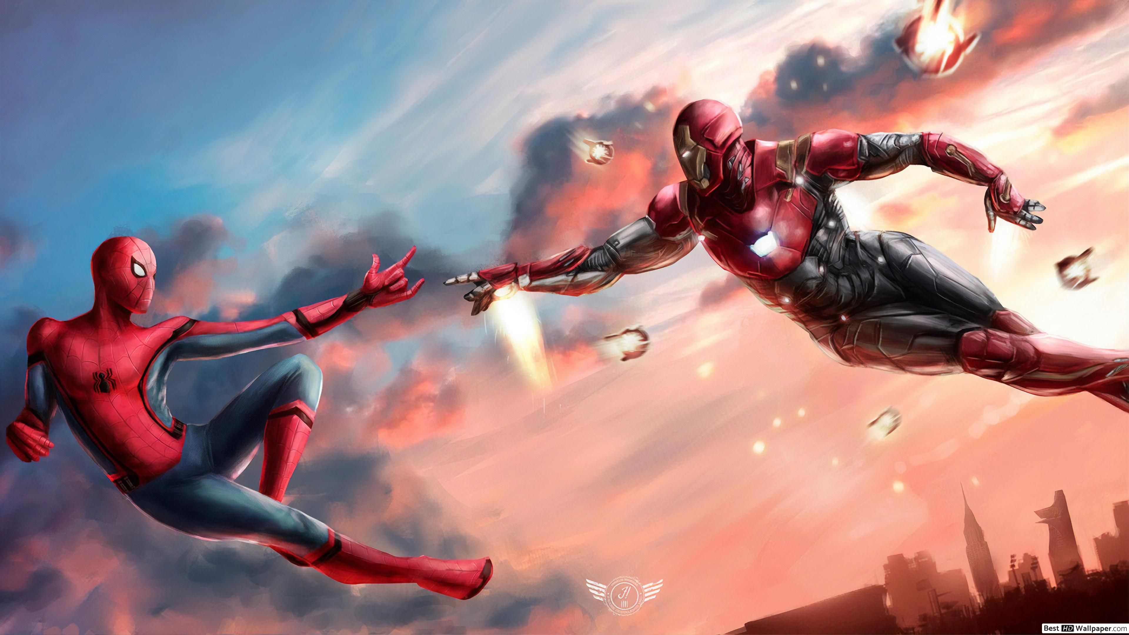 Spiderman And Ironman Fanart Wallpapers