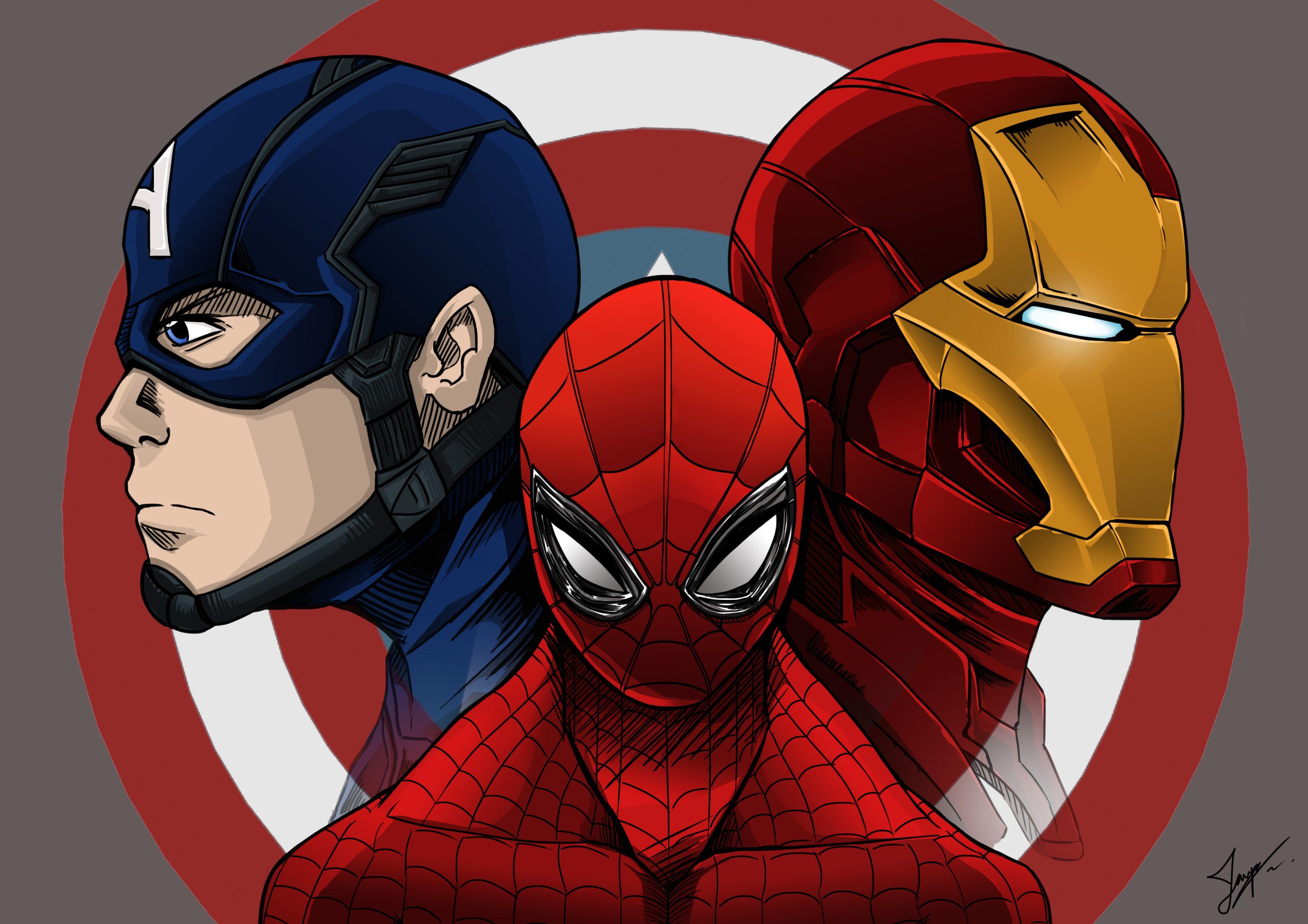 Spiderman And Ironman Fanart Wallpapers