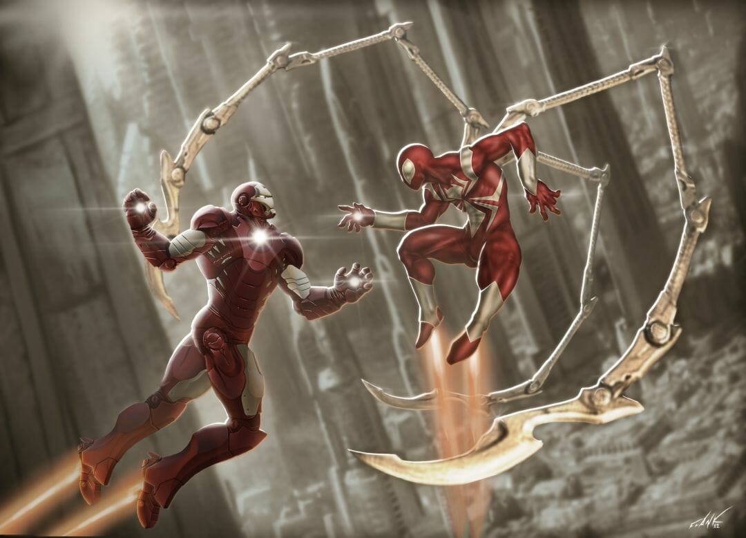 Spiderman And Ironman Fanart Wallpapers