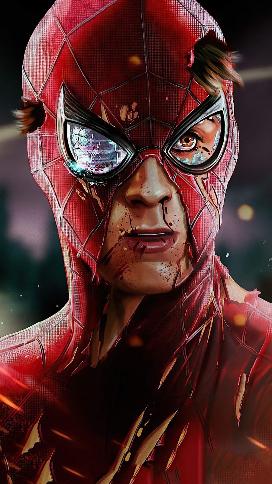 Spiderman Torn Mask Wallpapers