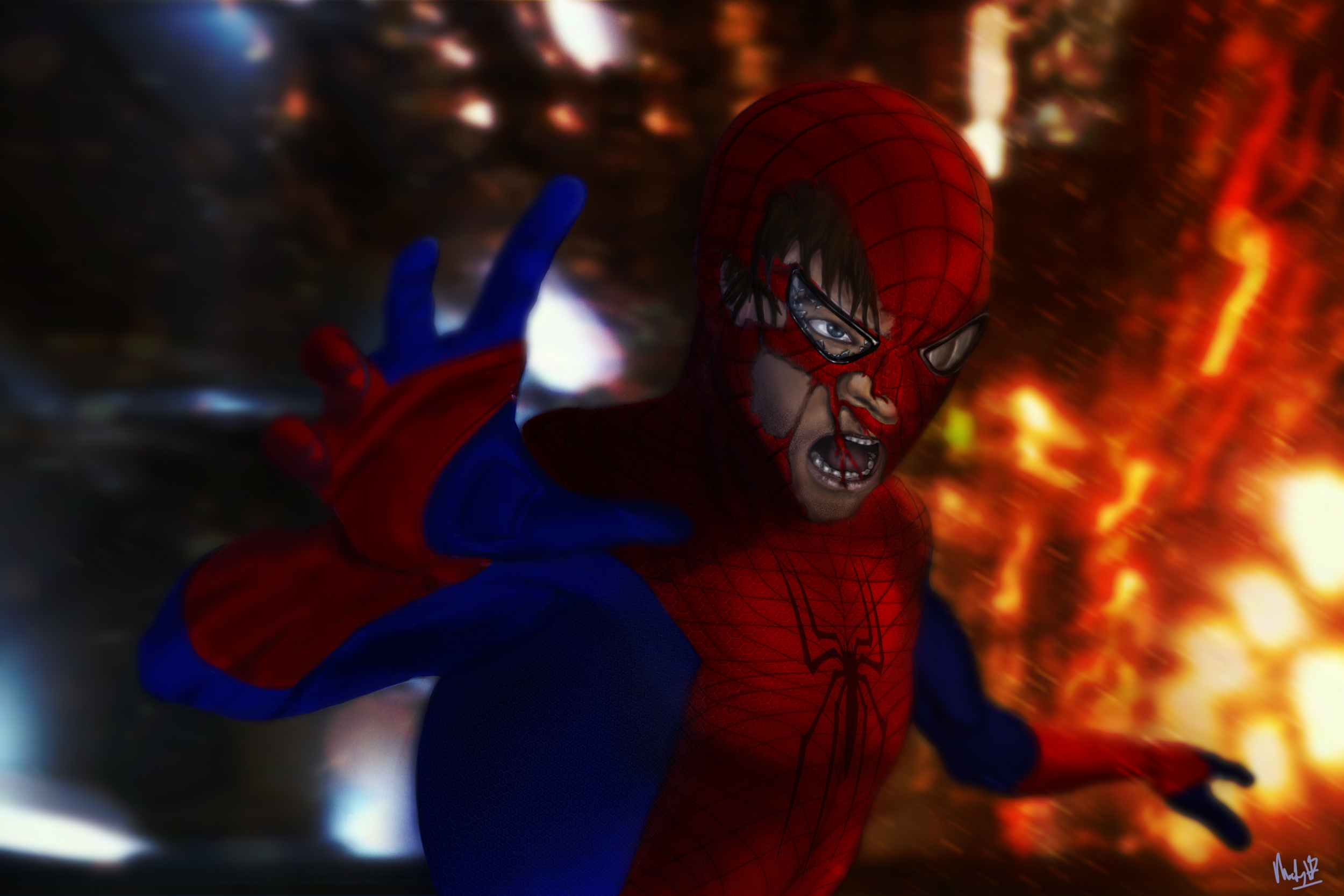 Spiderman Torn Mask Wallpapers