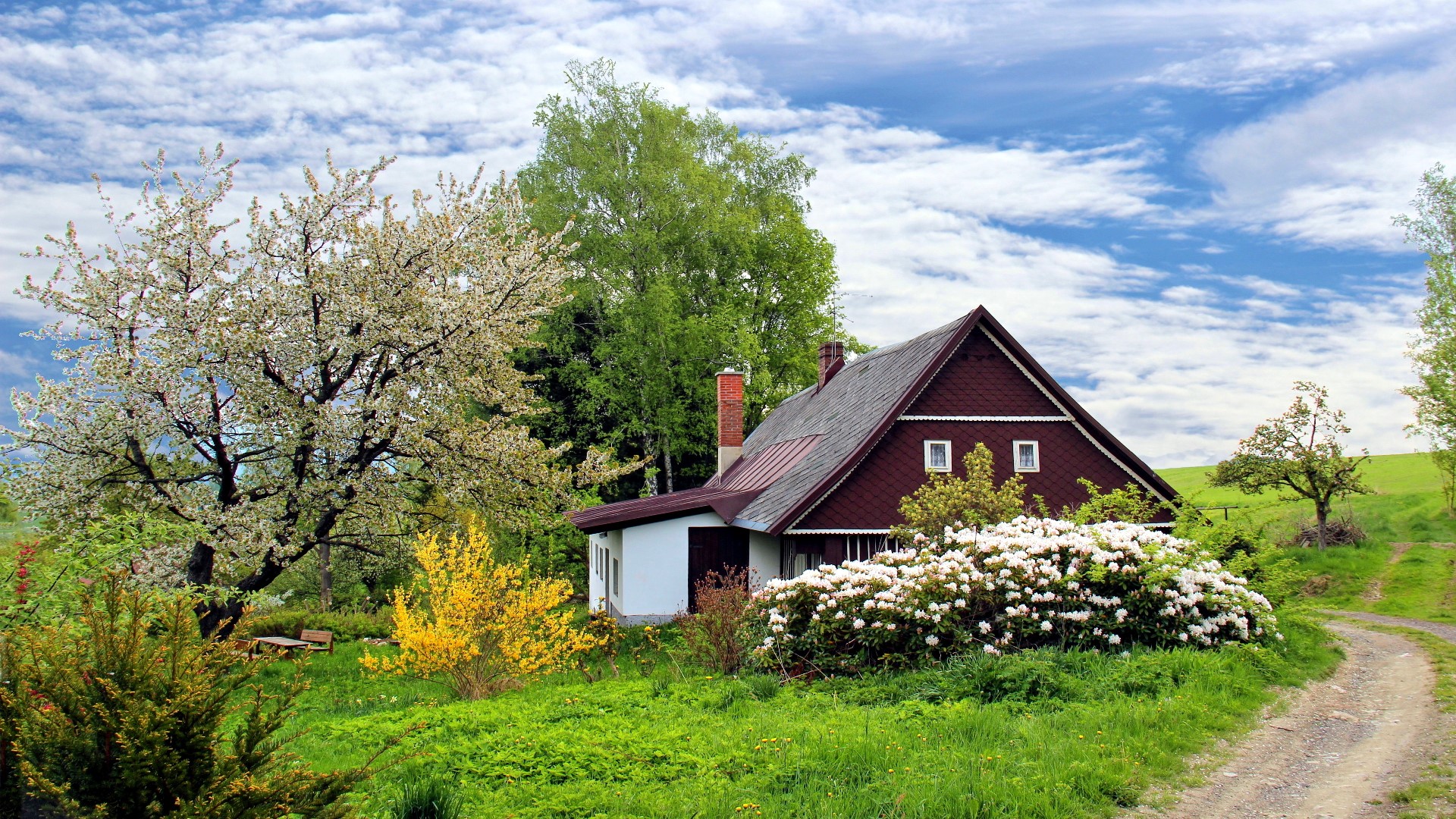 Spring Cottage Wallpapers