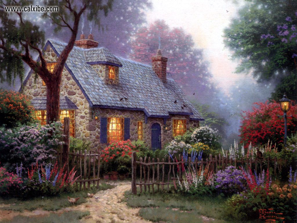 Spring Cottage Wallpapers