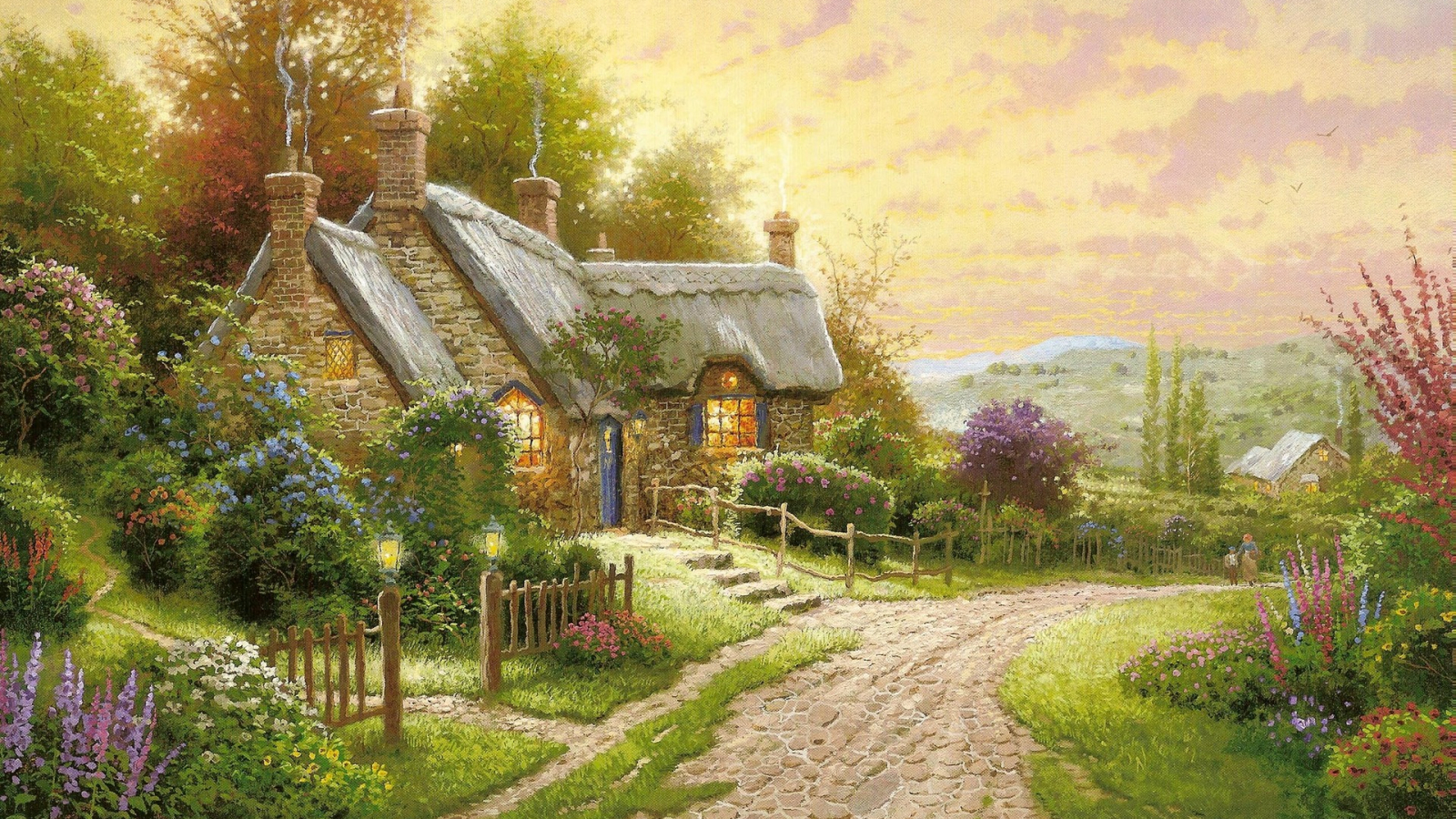 Spring Cottage Wallpapers