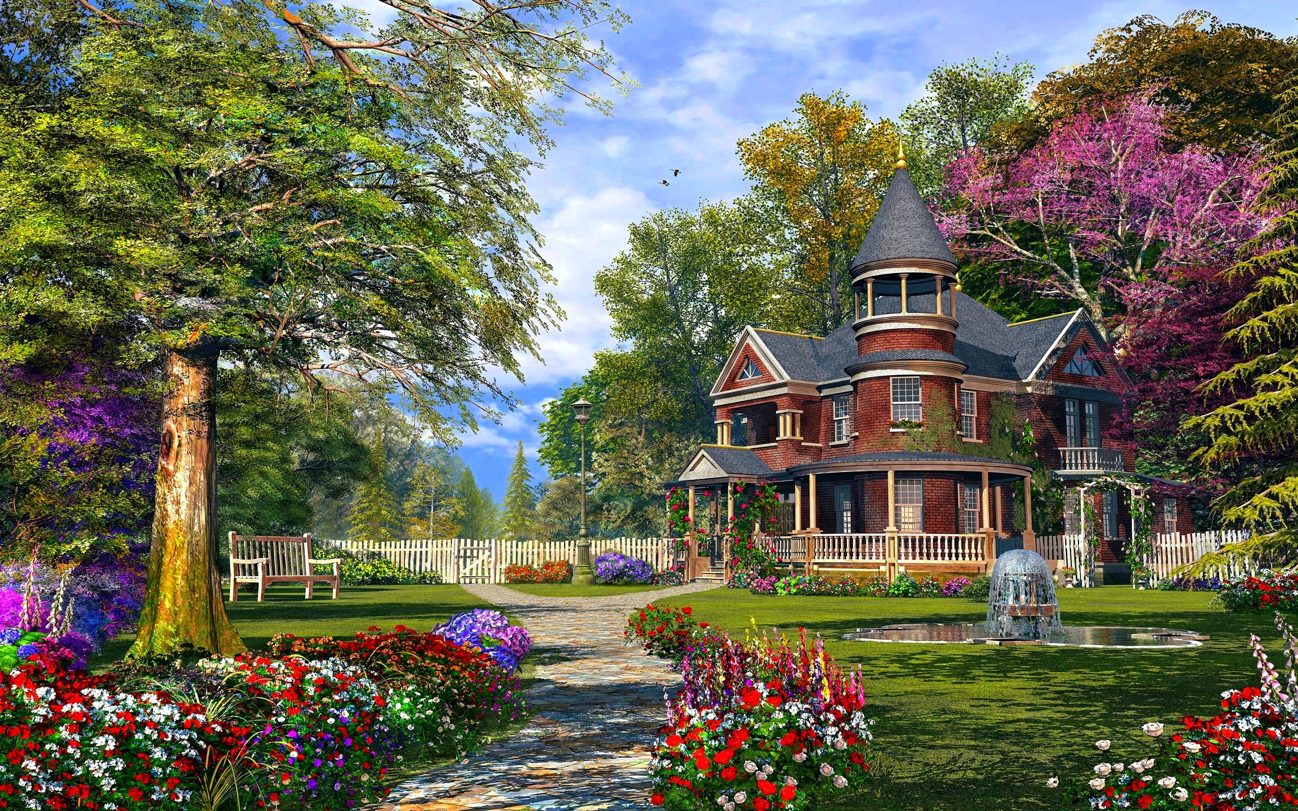 Spring Cottage Wallpapers