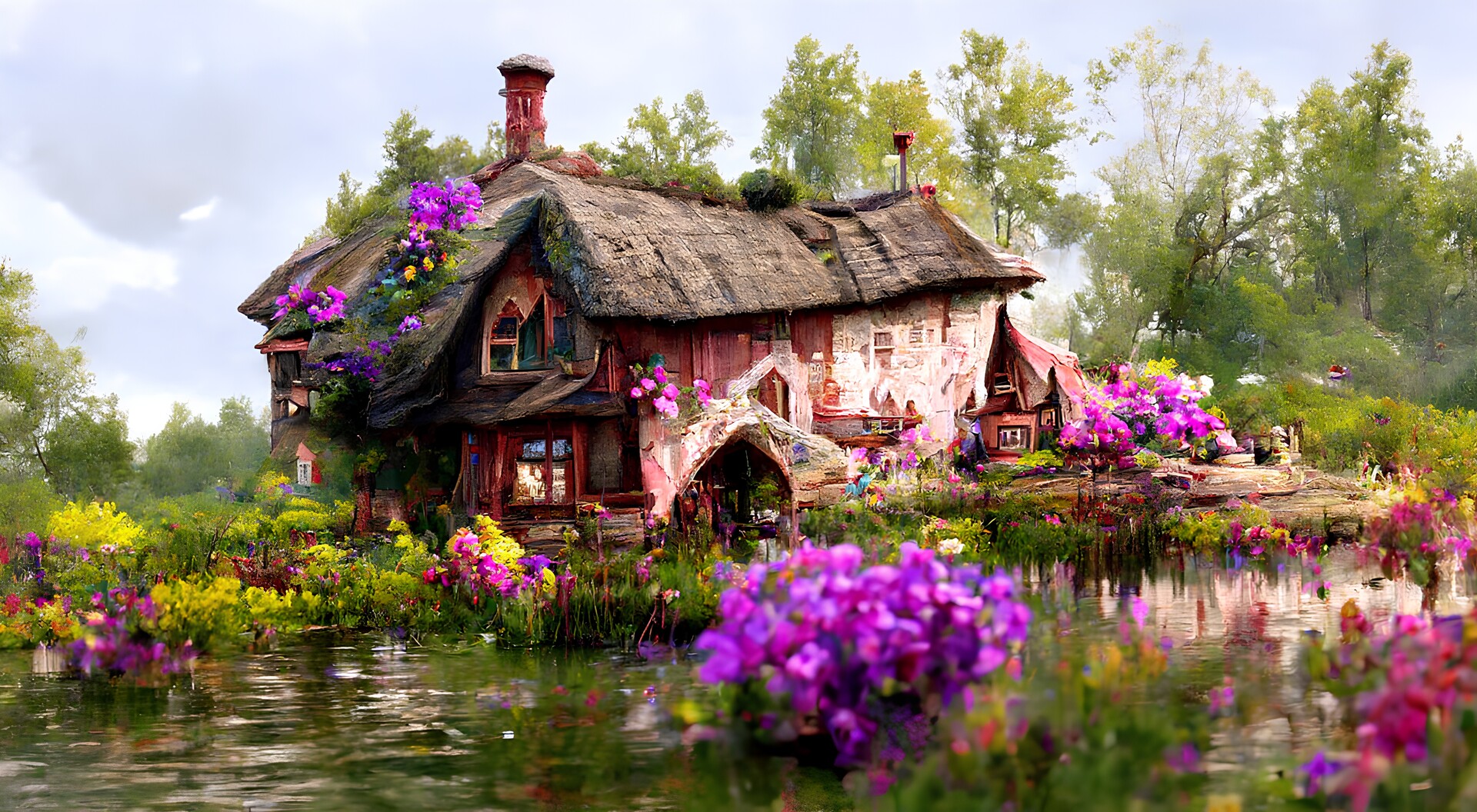 Spring Cottage Wallpapers