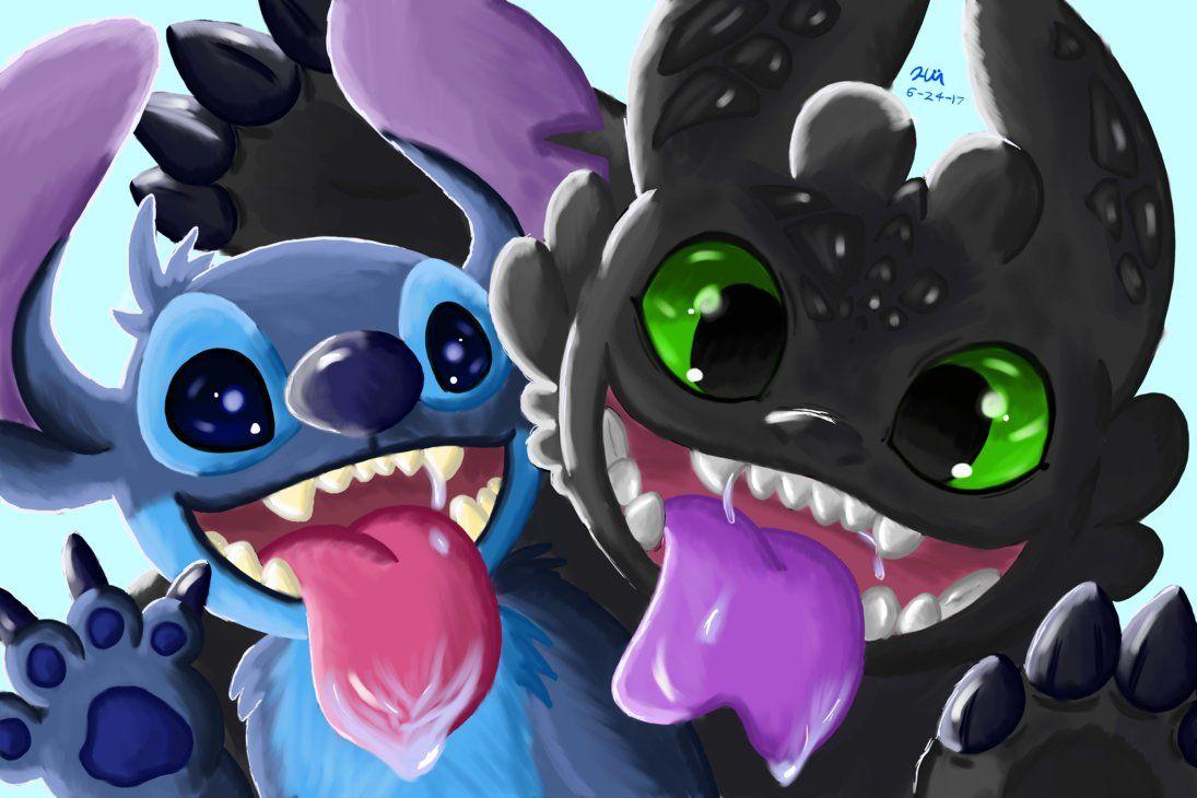 Stitch And Toothless Wallpapers