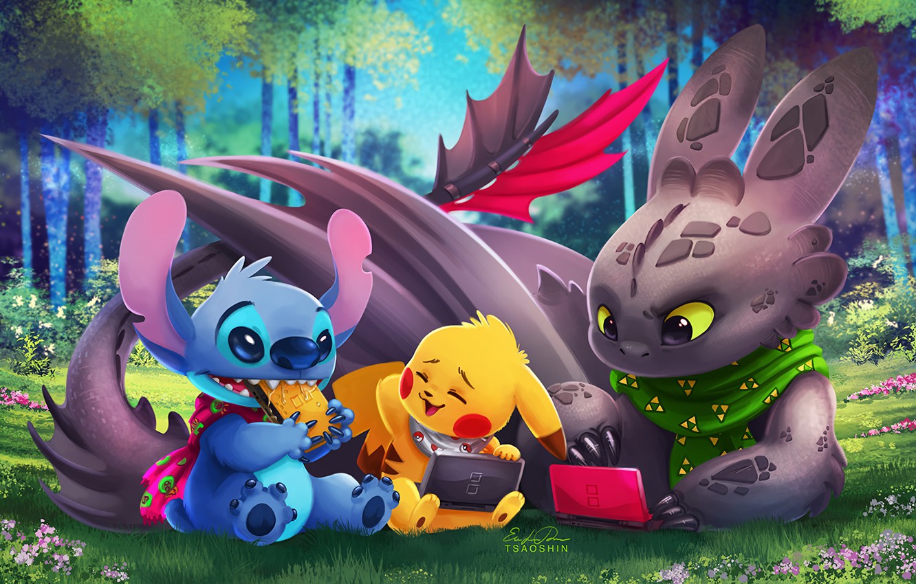 Stitch And Toothless Wallpapers