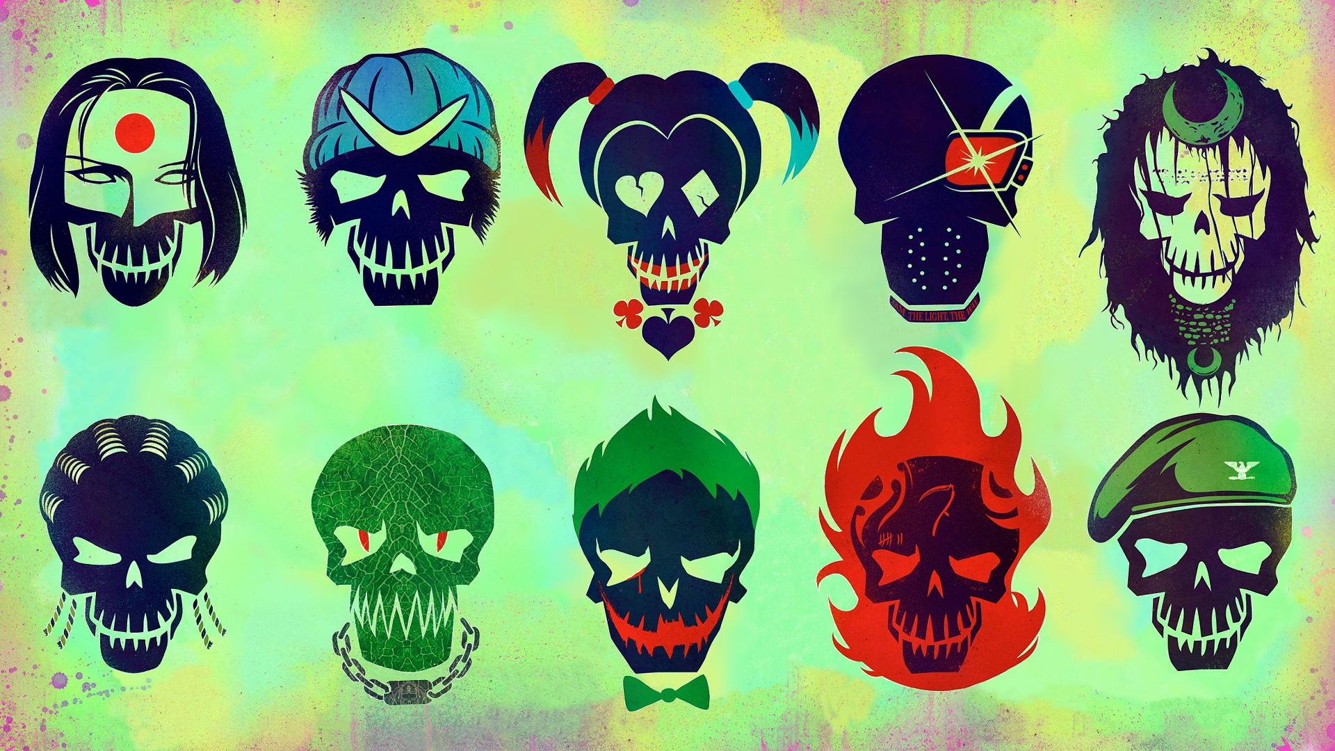 Suicide Squad Logos Wallpapers