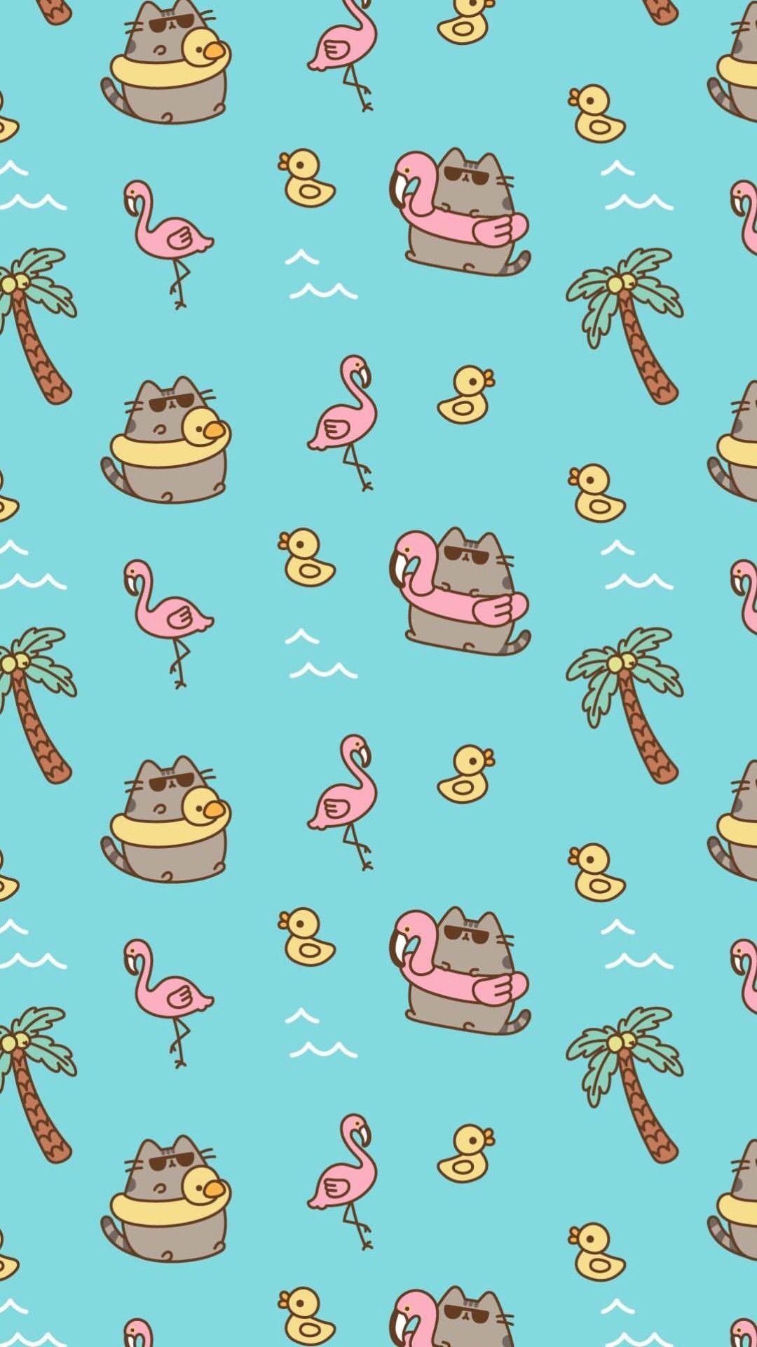 Summer Pusheen Wallpapers