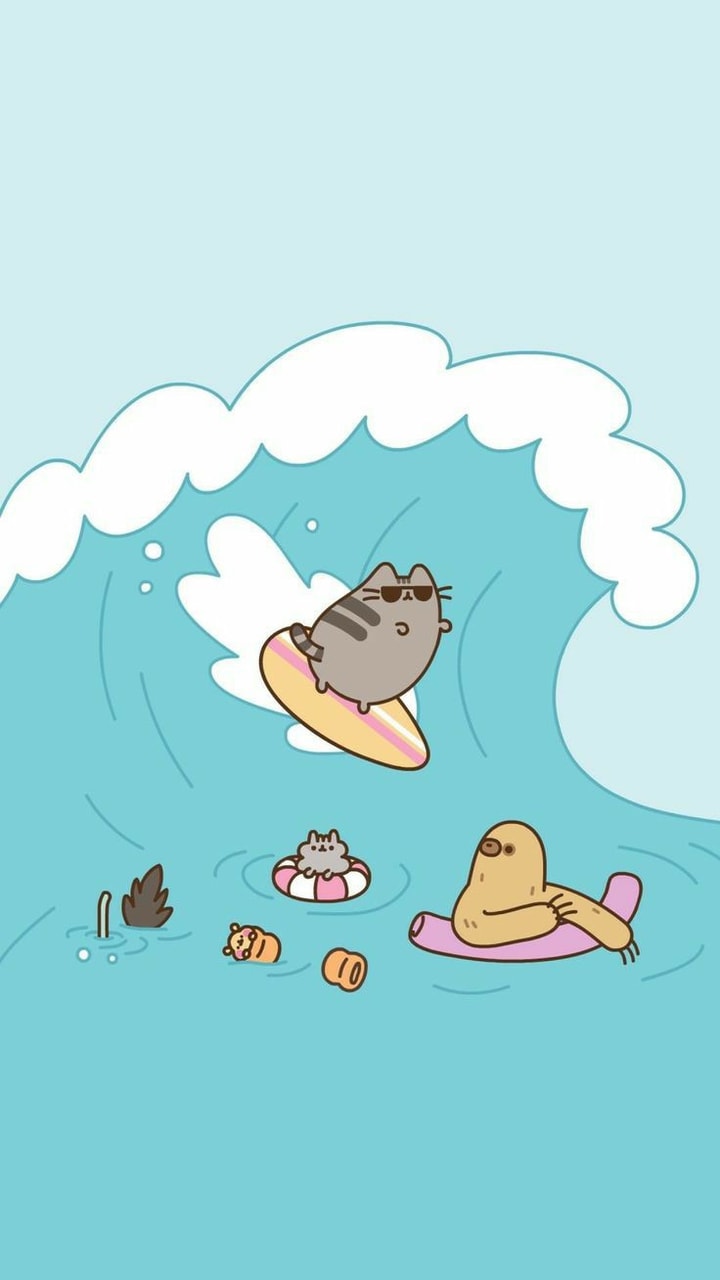 Summer Pusheen Wallpapers