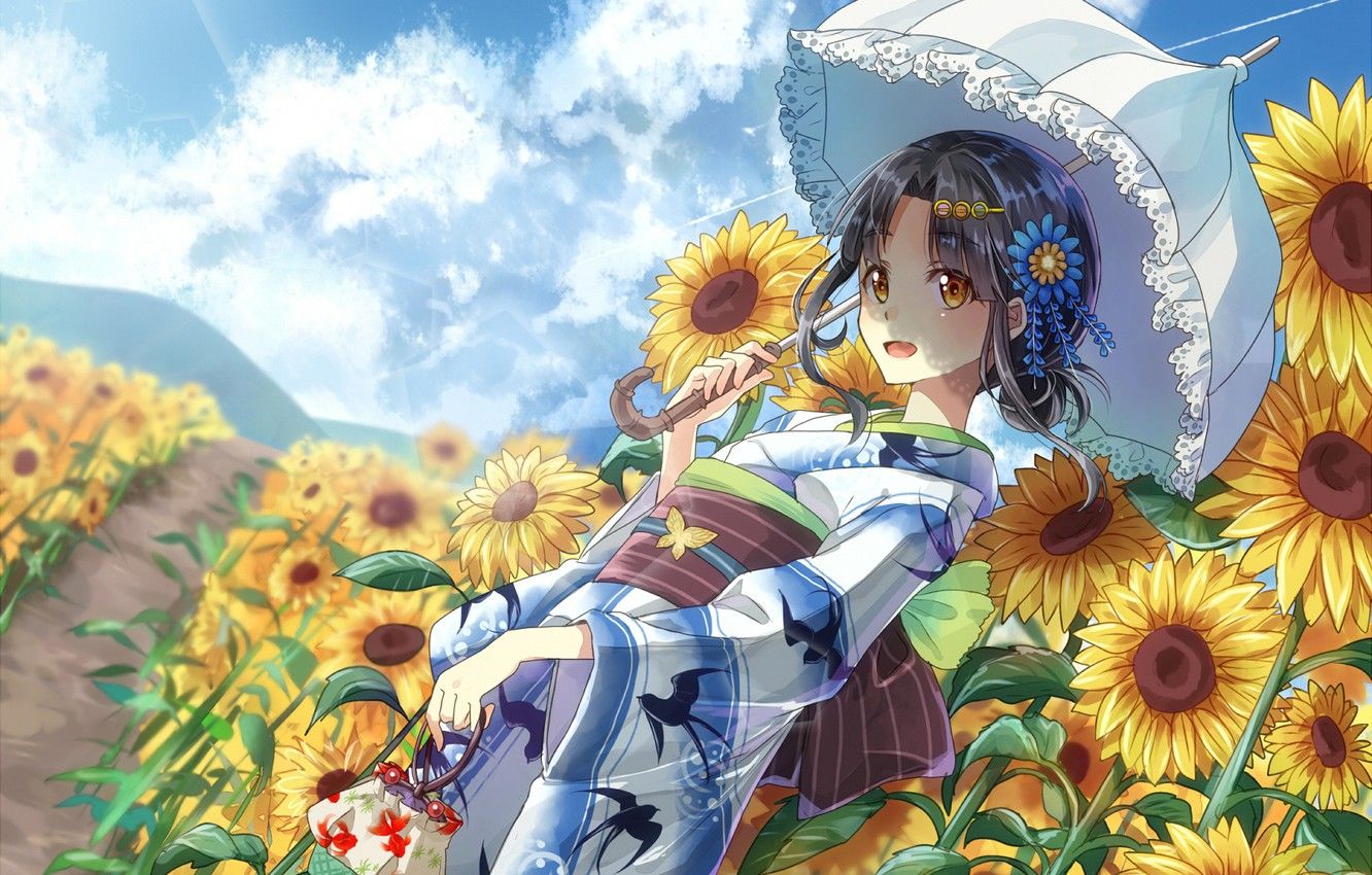 Sunflower Girl Wallpapers