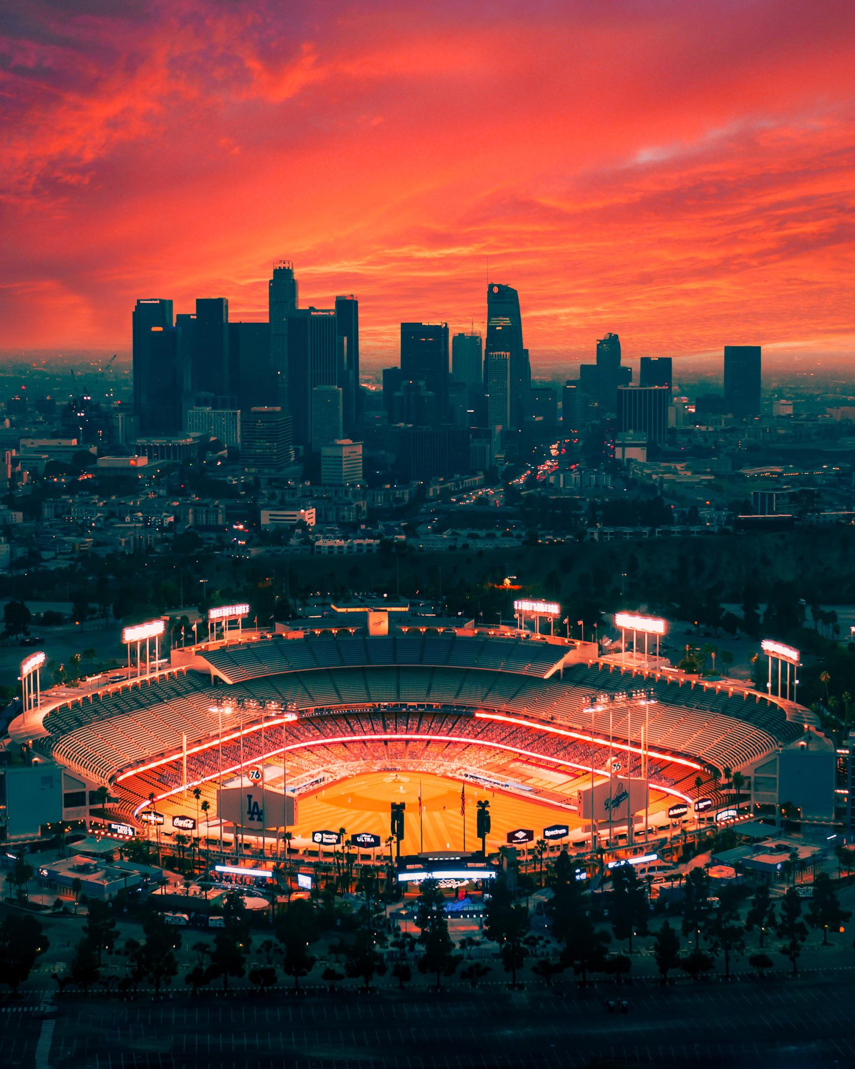 Sunset Dodger Stadium Wallpapers