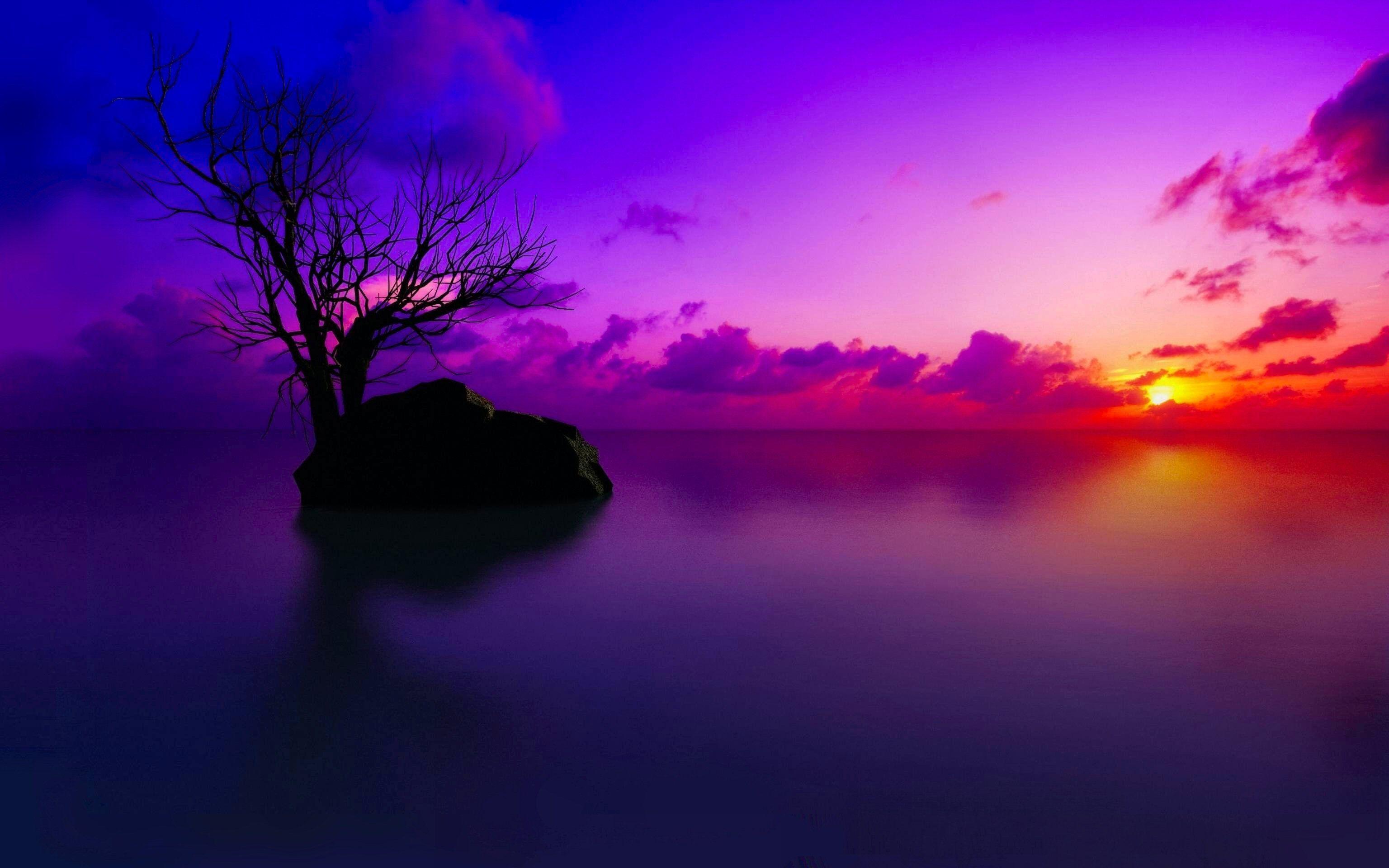 Sunset Purple Clouds Wallpapers