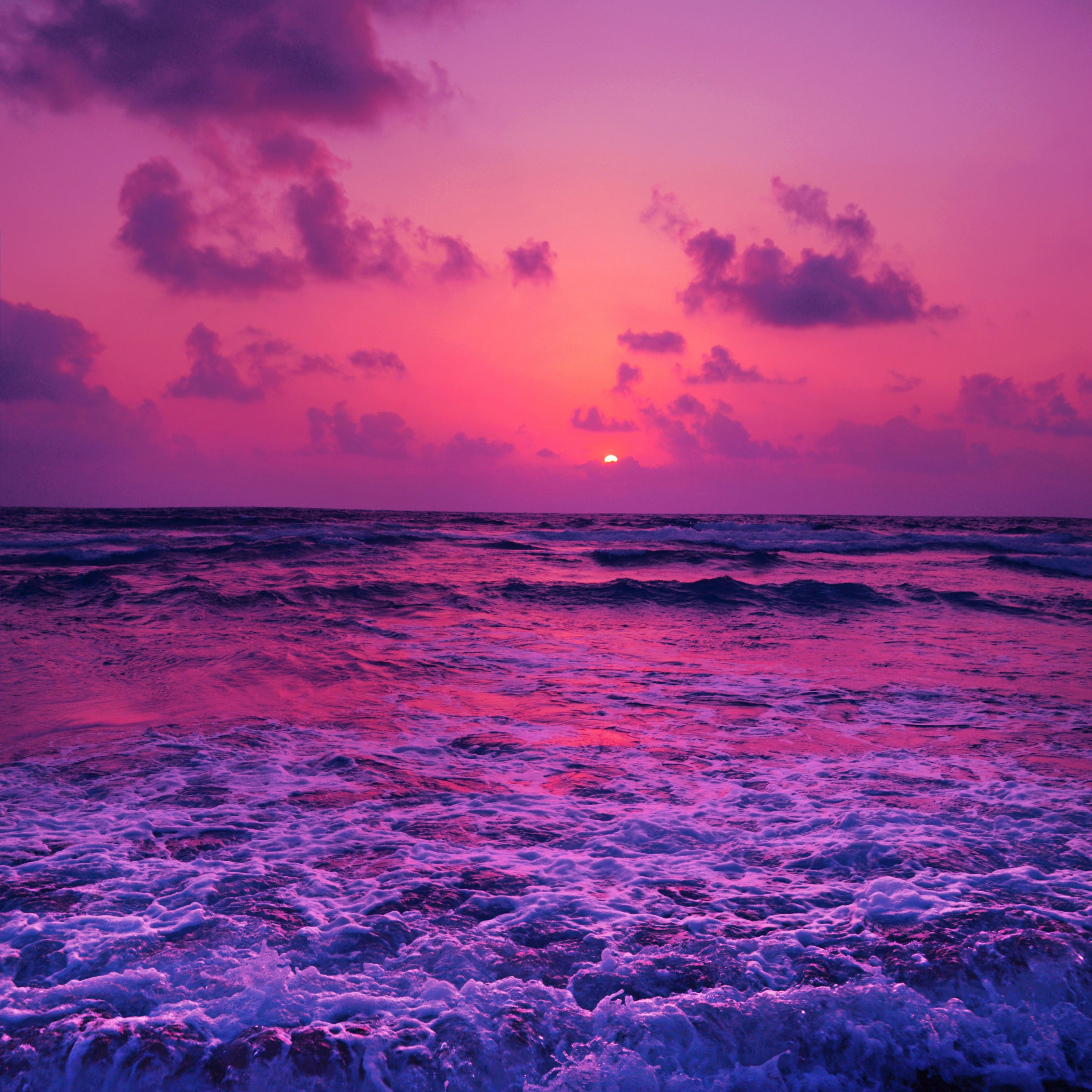 Sunset Purple Ocean Wallpapers