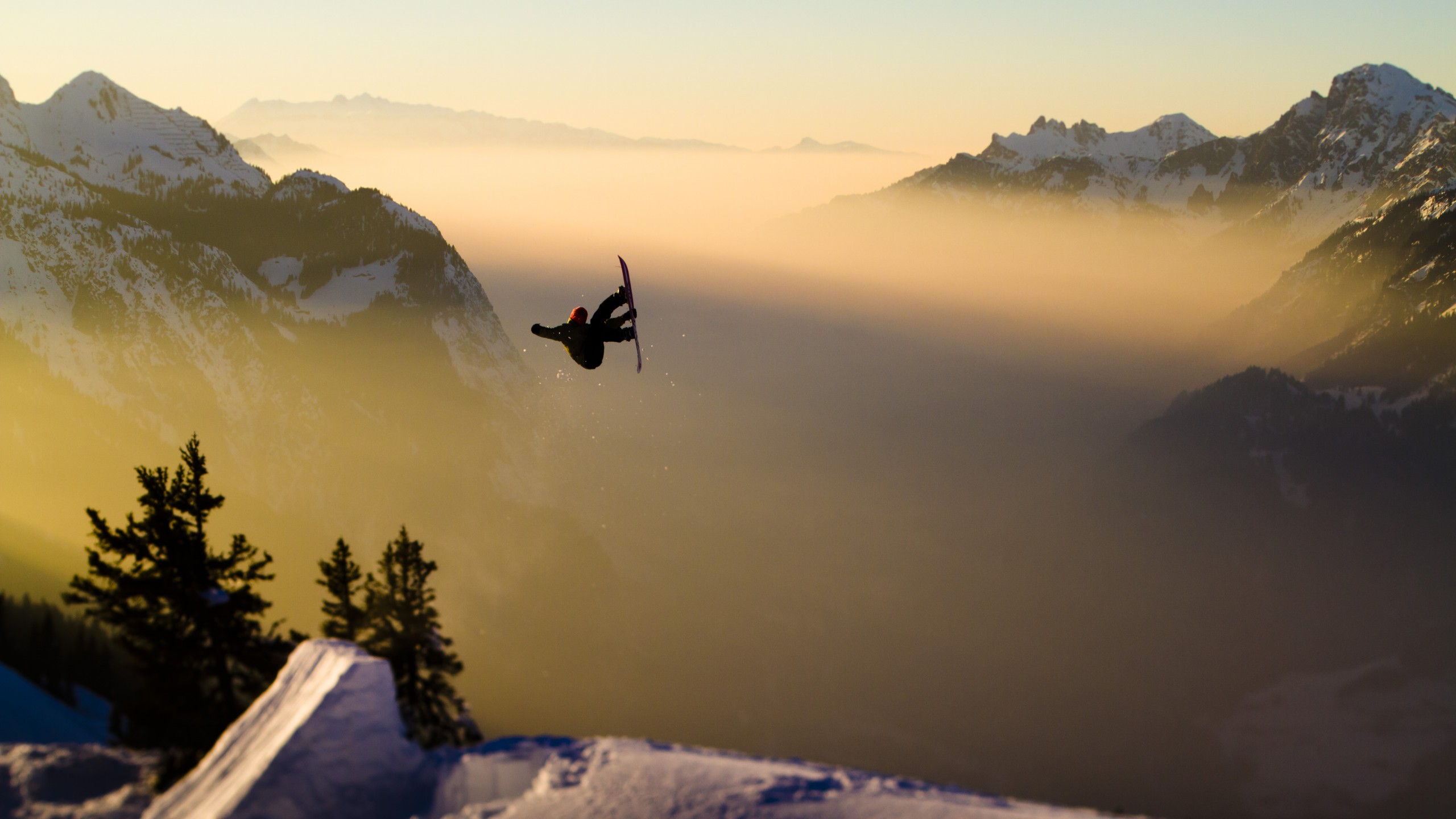 Sunset Snowboarding Wallpapers