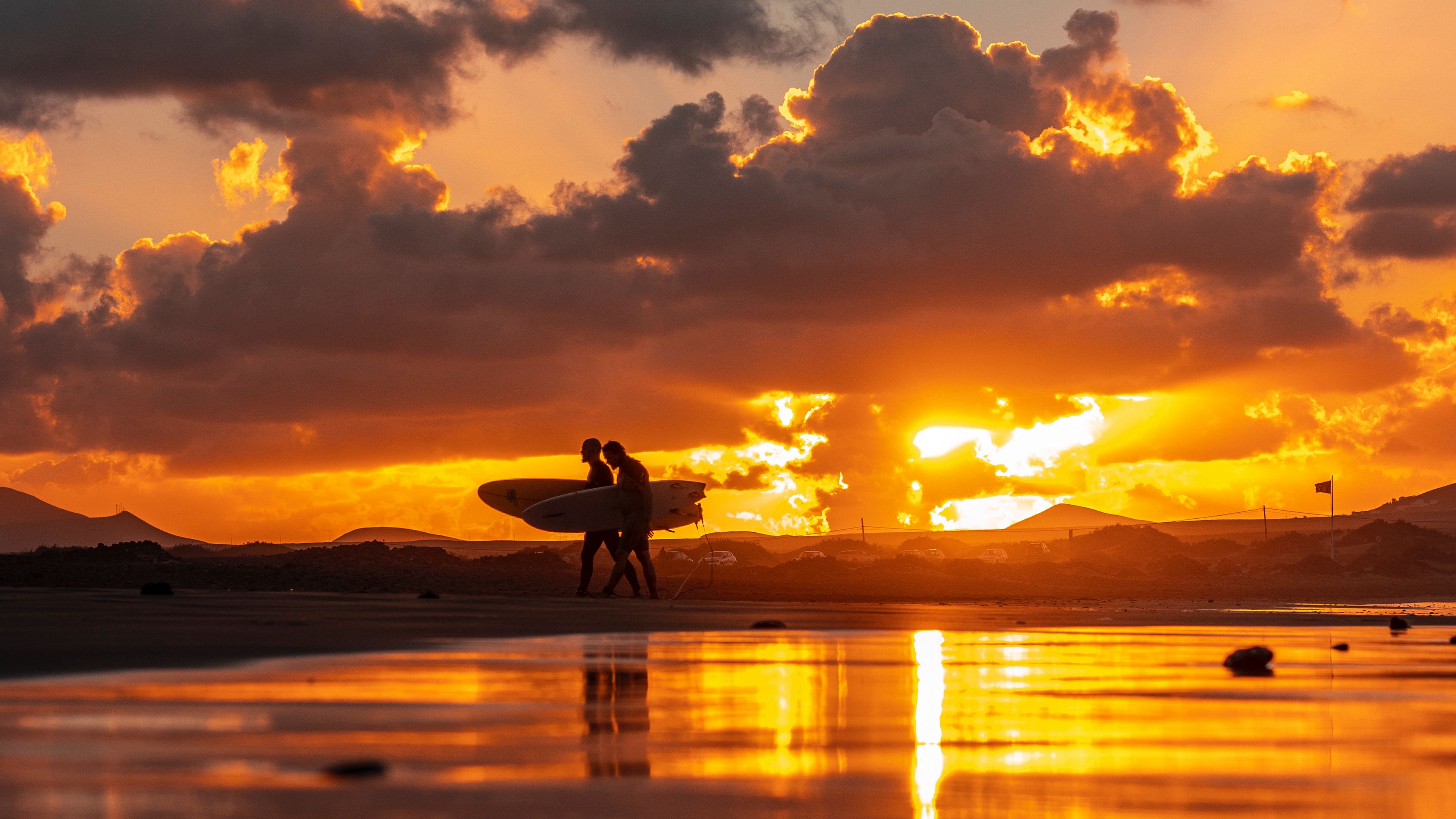 Sunset Surfing Wallpapers