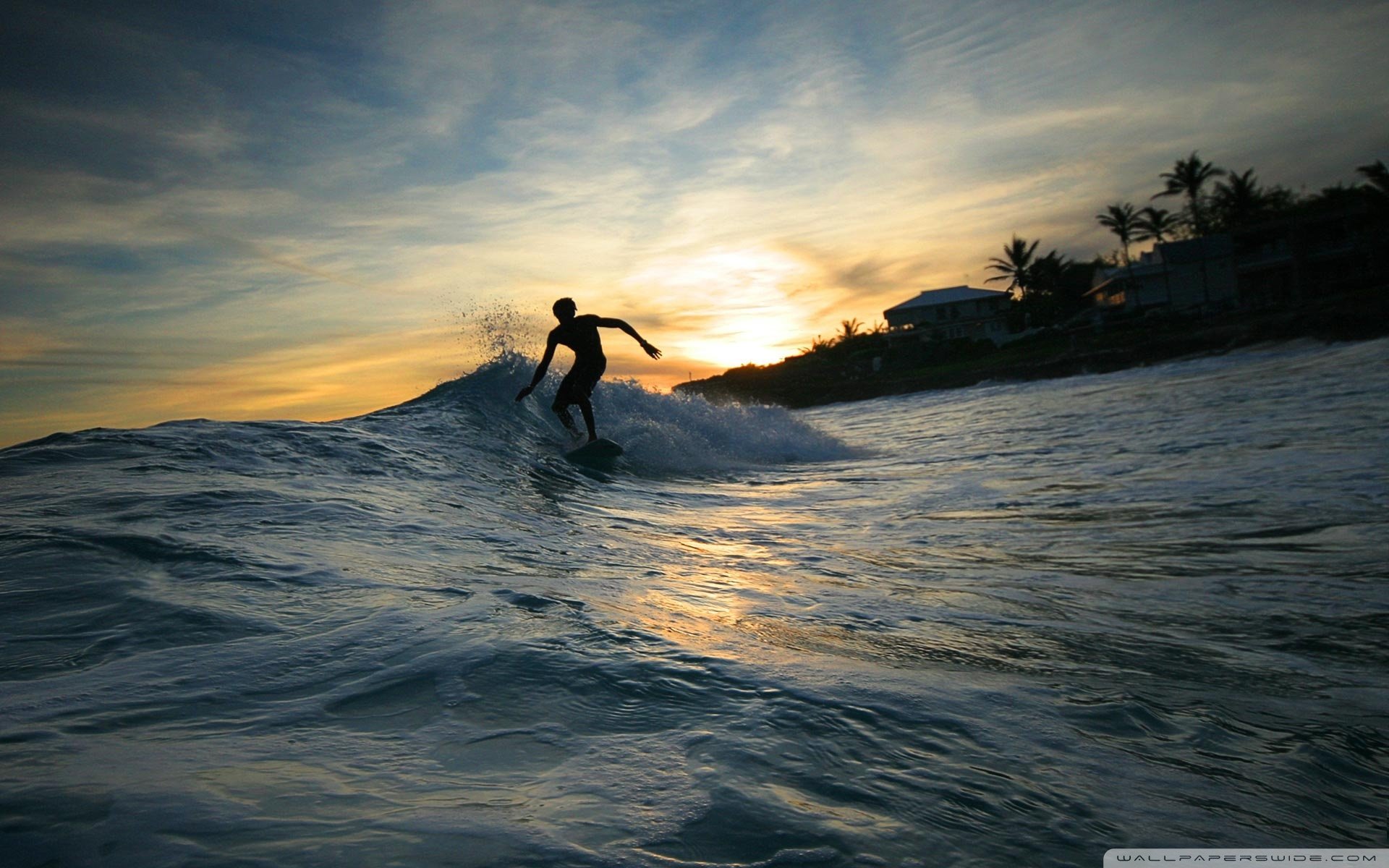 Sunset Surfing Wallpapers