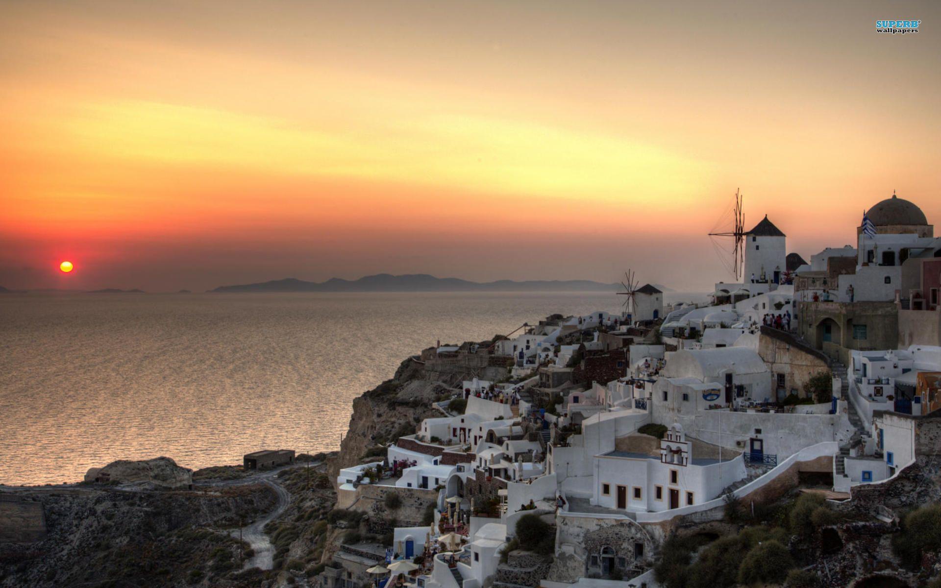 Sunset Santorini Wallpapers