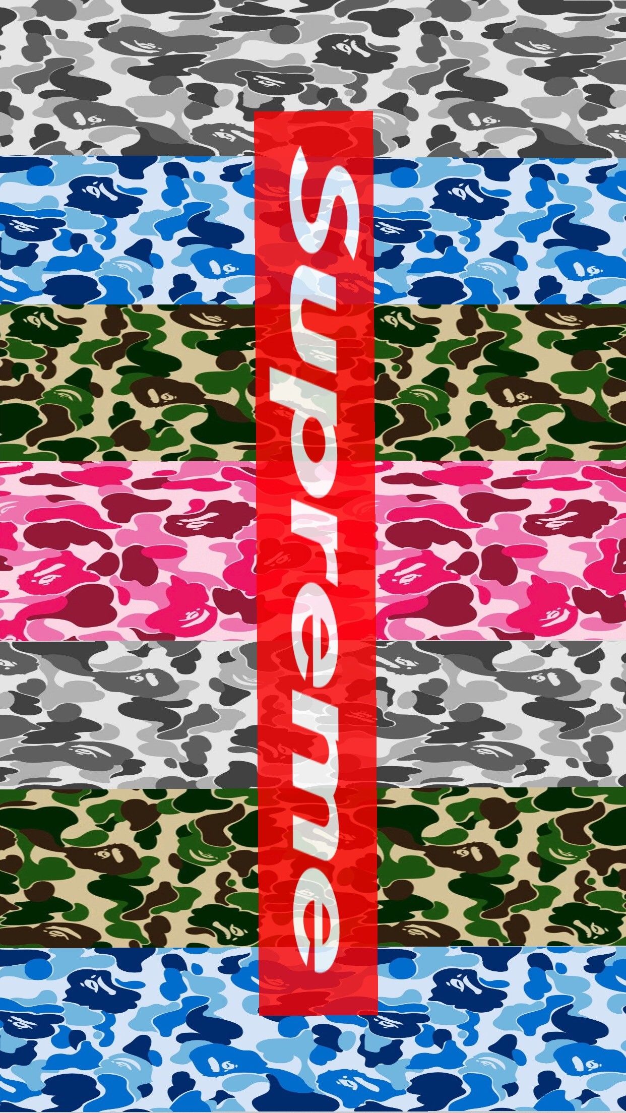 Supreme X Bape Wallpapers