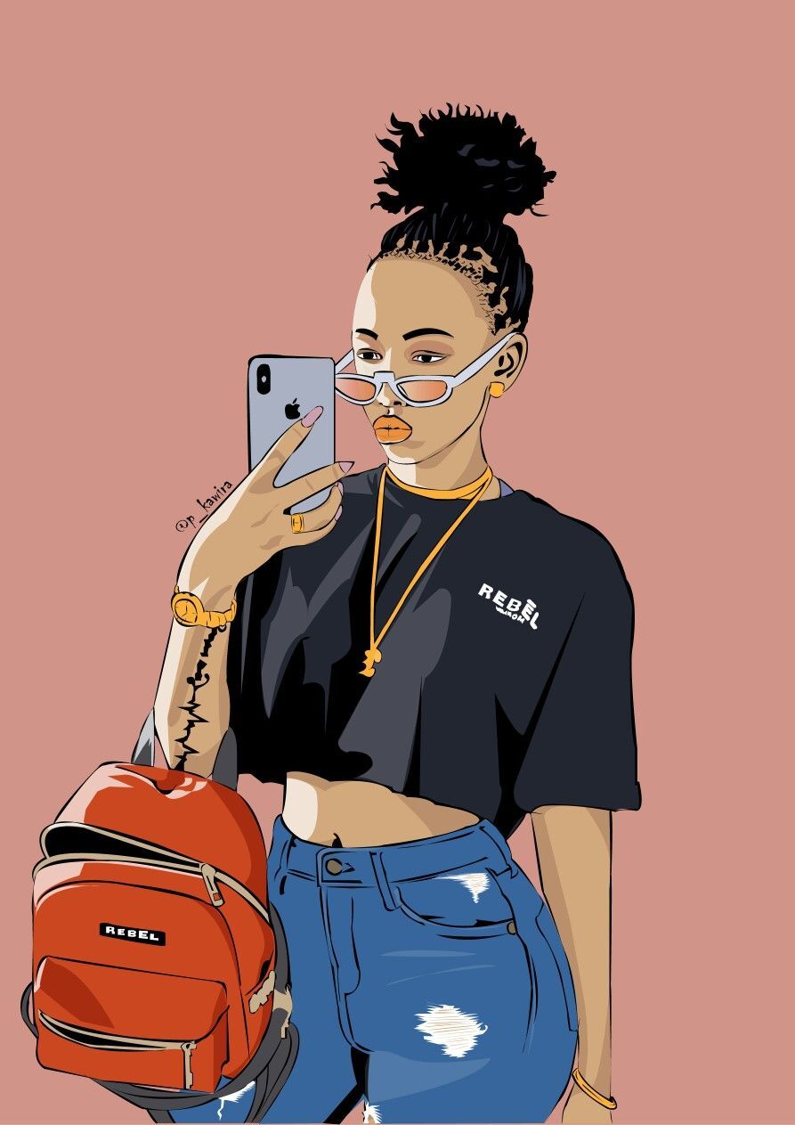 Swag Black Female Cartoon Wallpapers