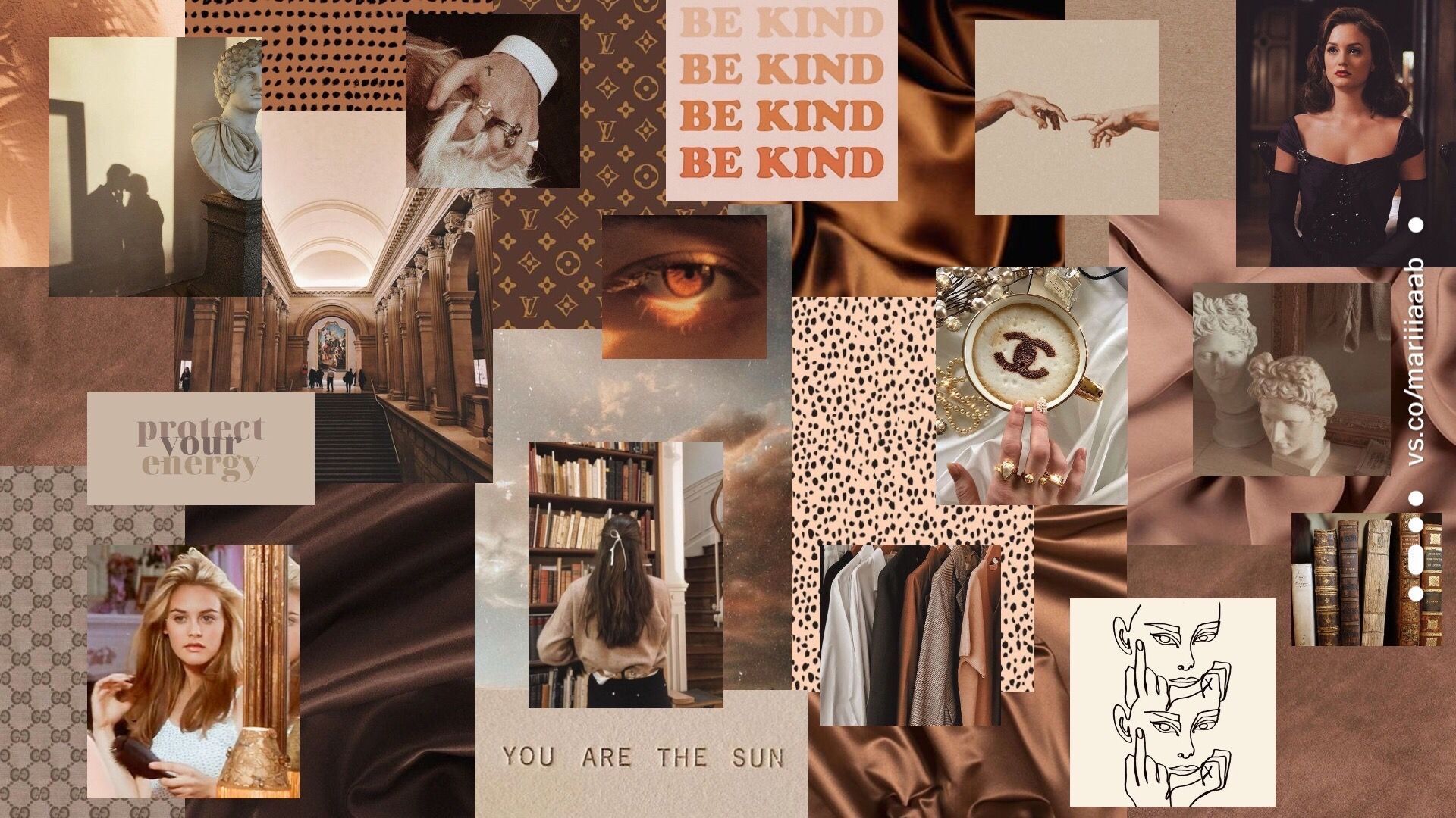 Tan Aesthetic Collage Wallpapers