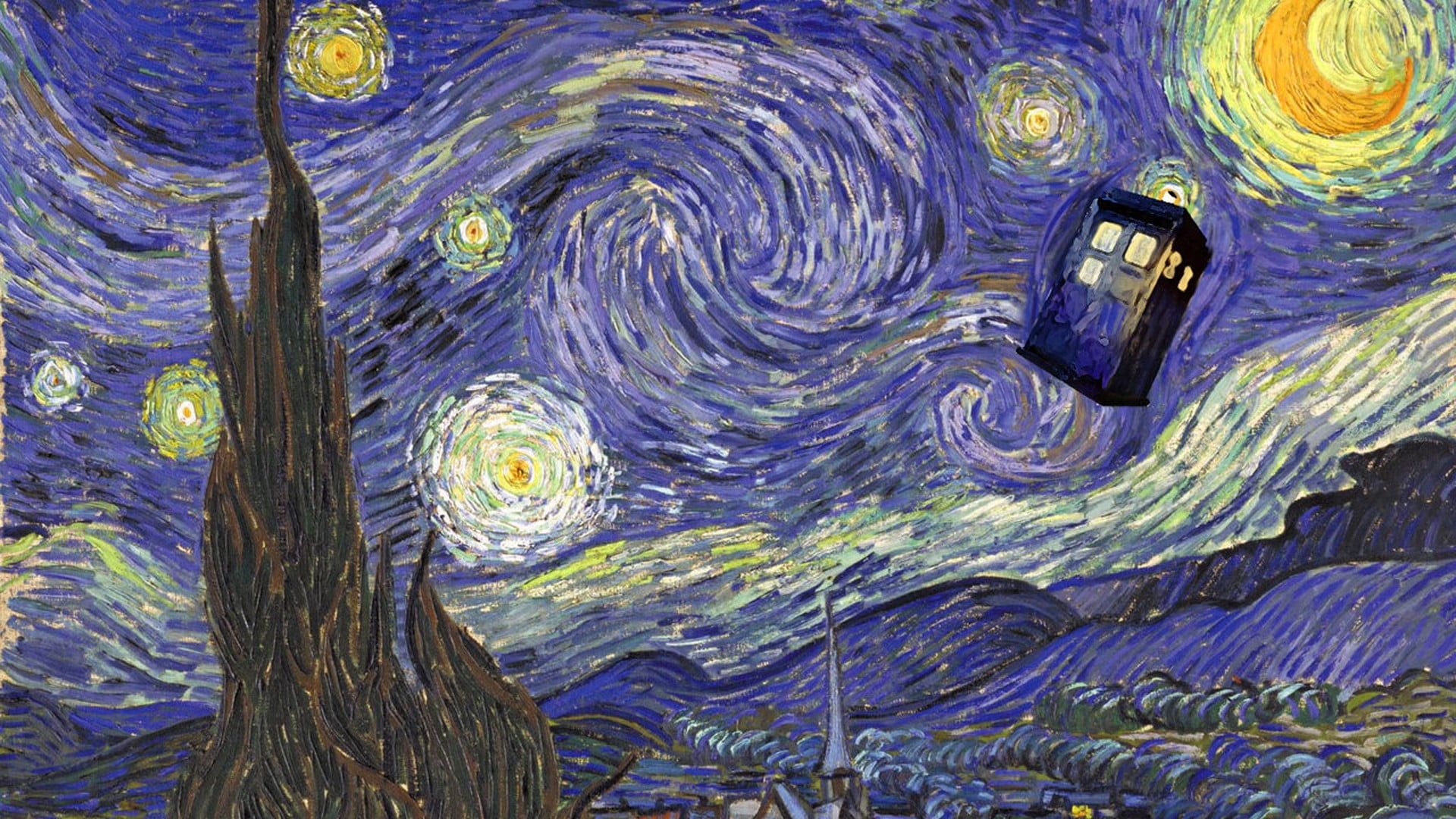 Tardis Van Gogh Wallpapers